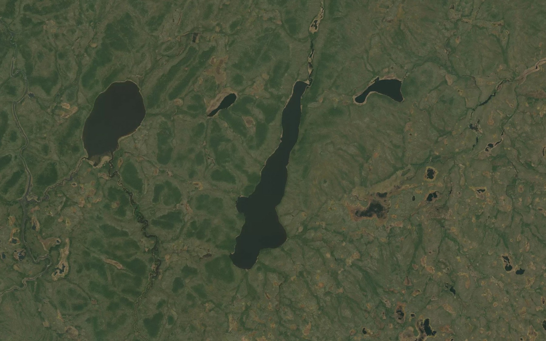 Satellite map of the Linklater Lake