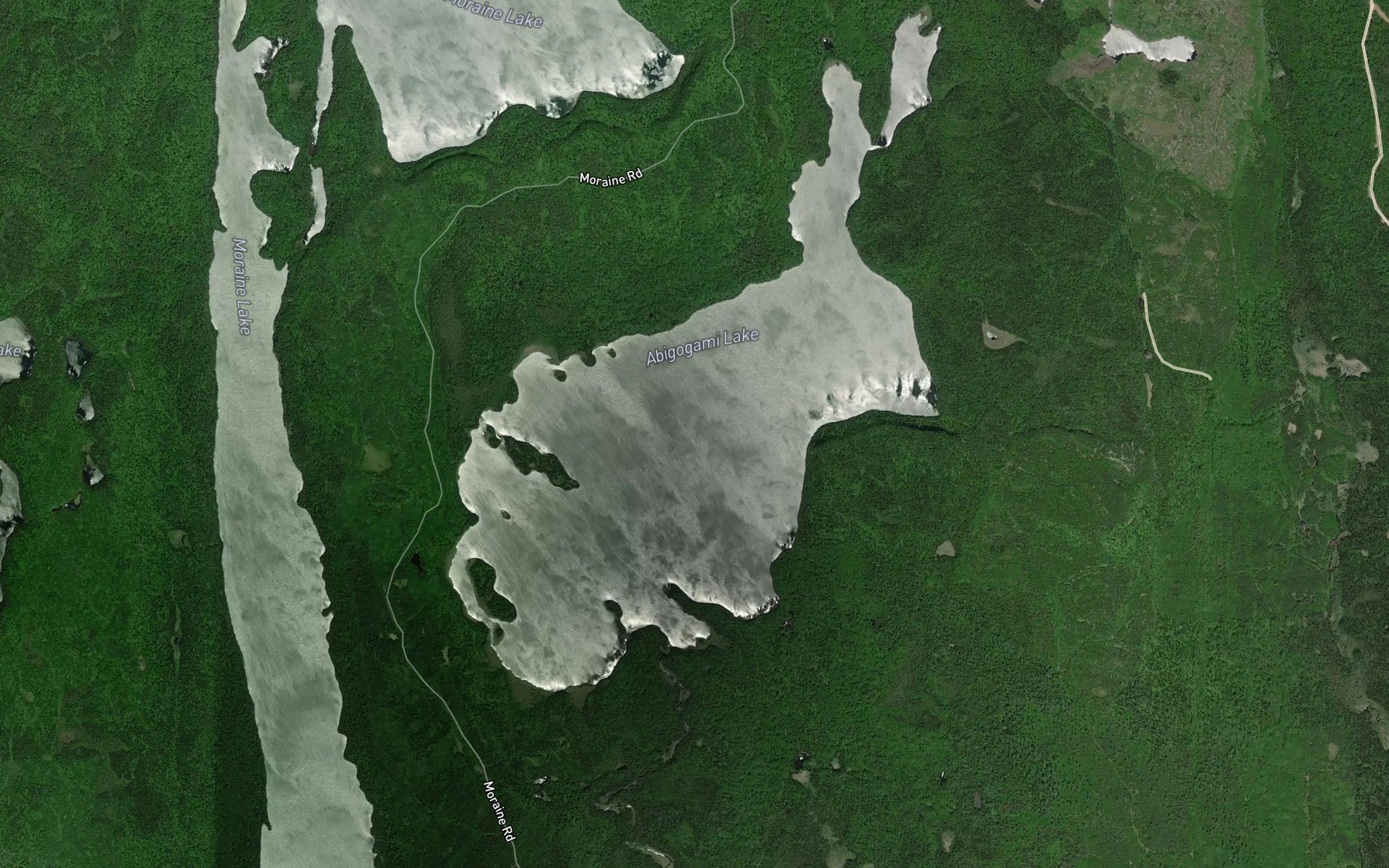 Satellite map of the Abigogami Lake
