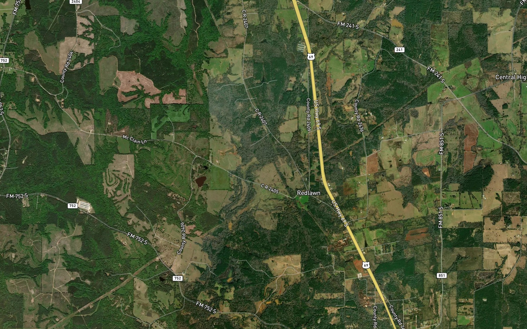 Satellite map of the Bowles Spring