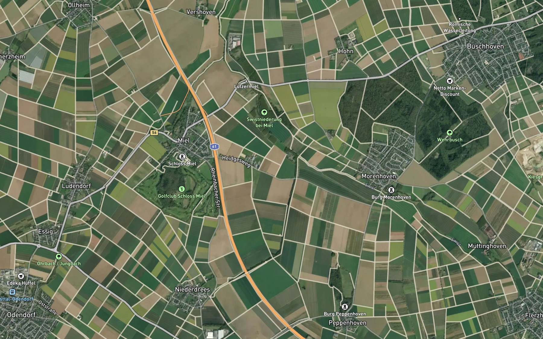 Satellite map of the Tuttelbach