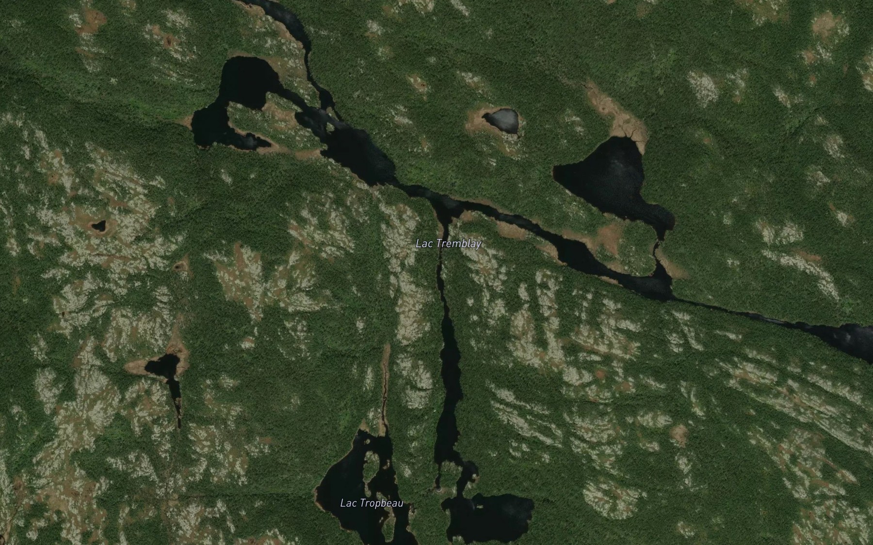 Satellite map of the Lac Tremblay
