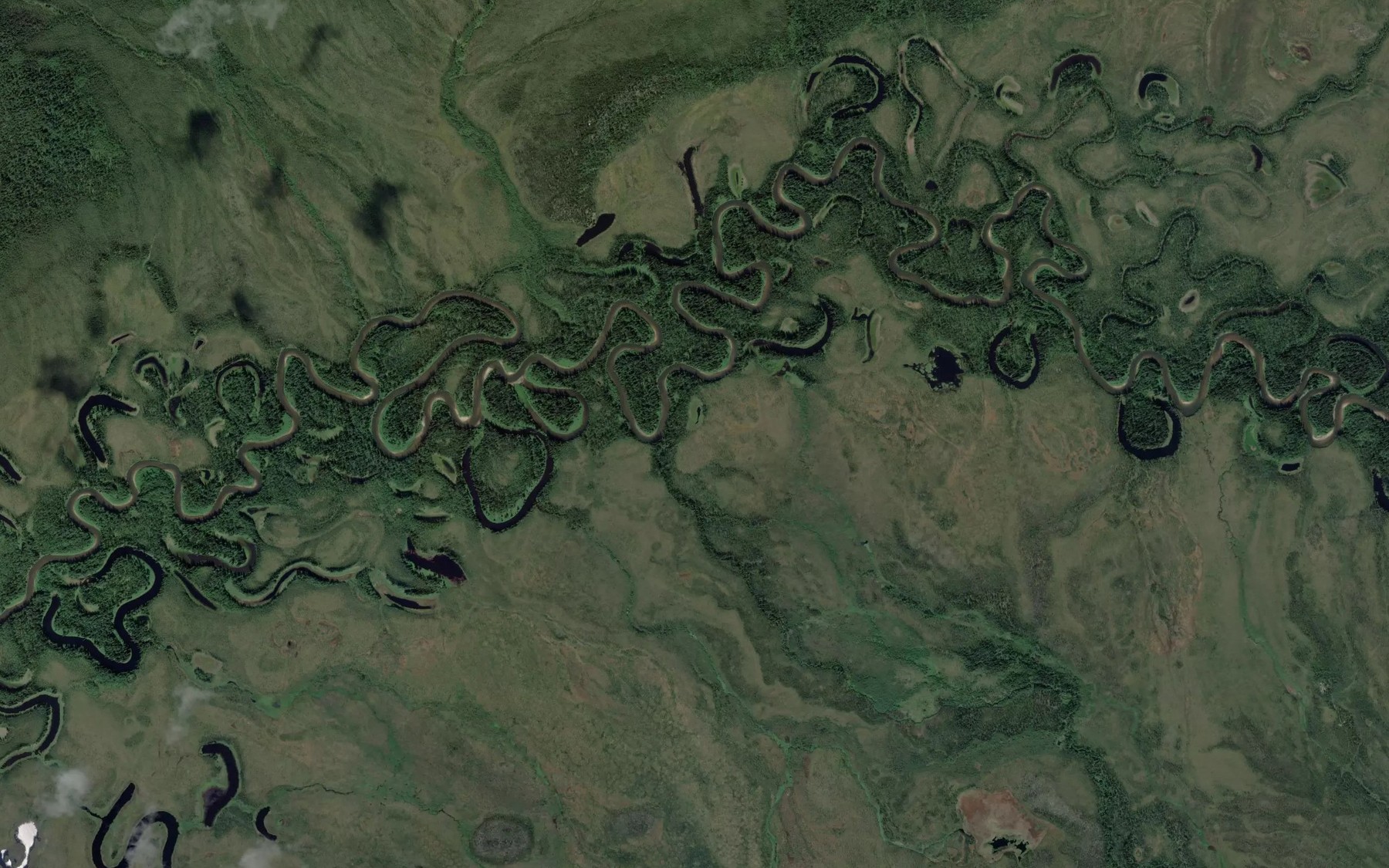 Satellite map of the Our Creek