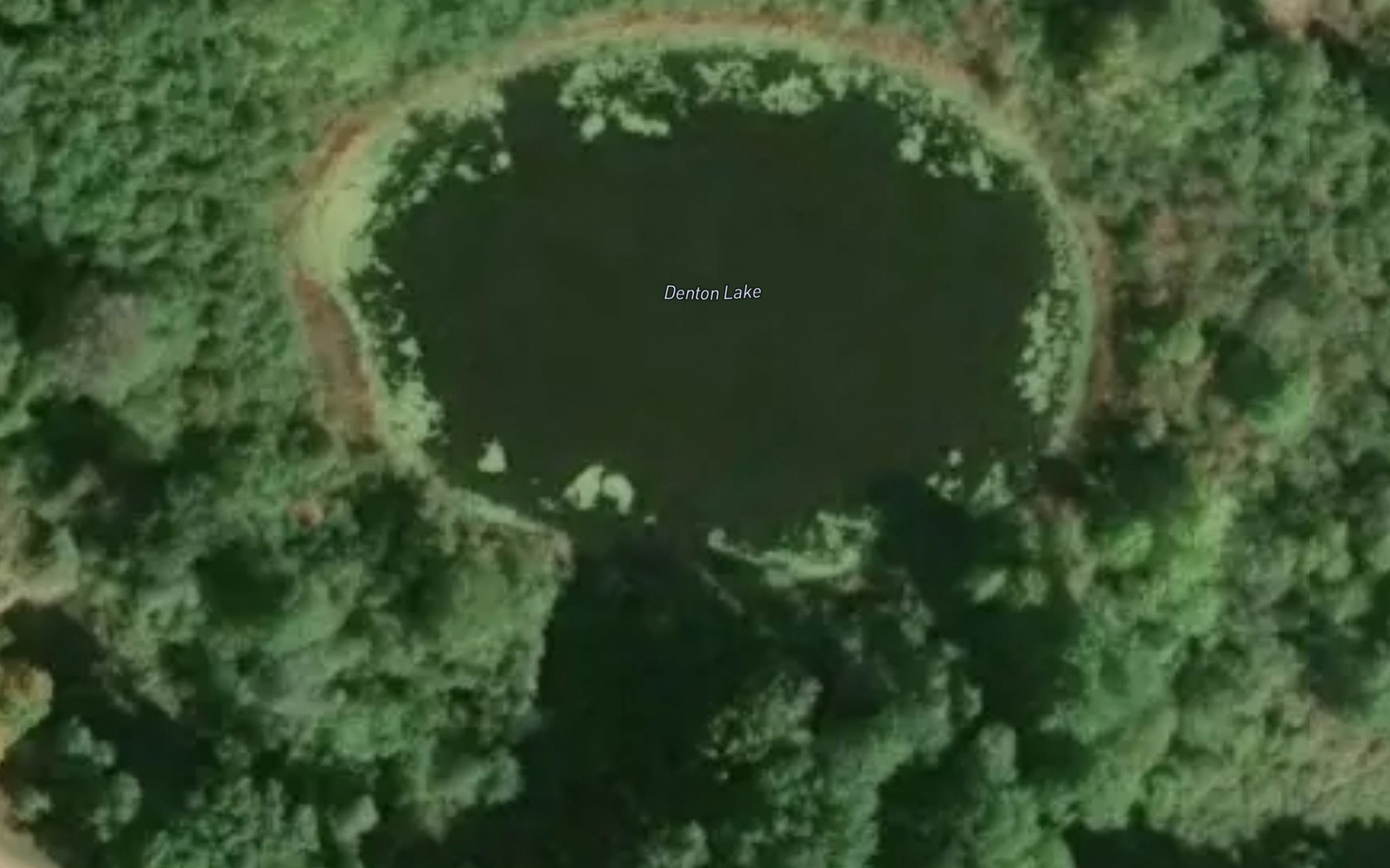 Satellite map of the Denton Lake