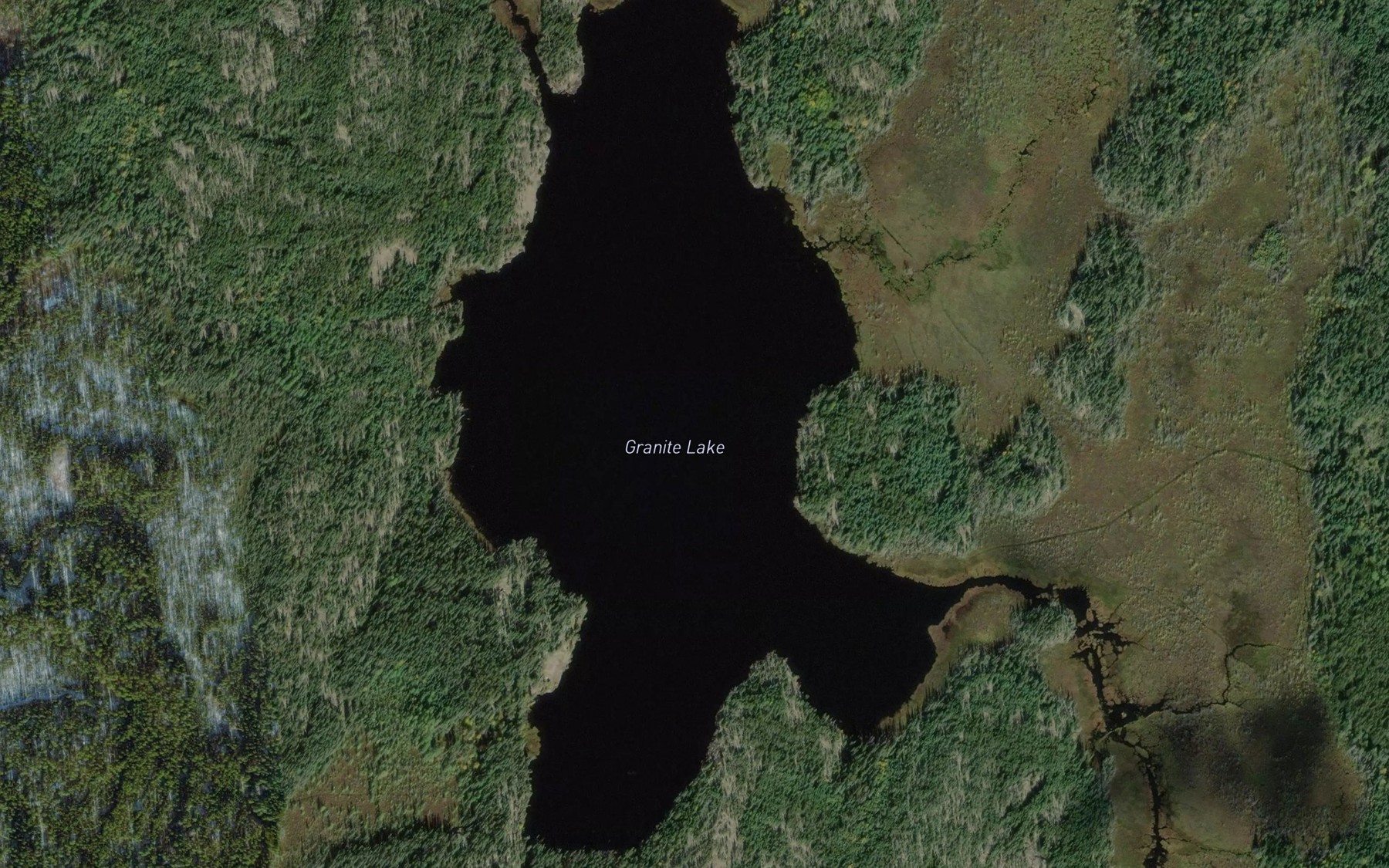Satellite map of the Granite Lake