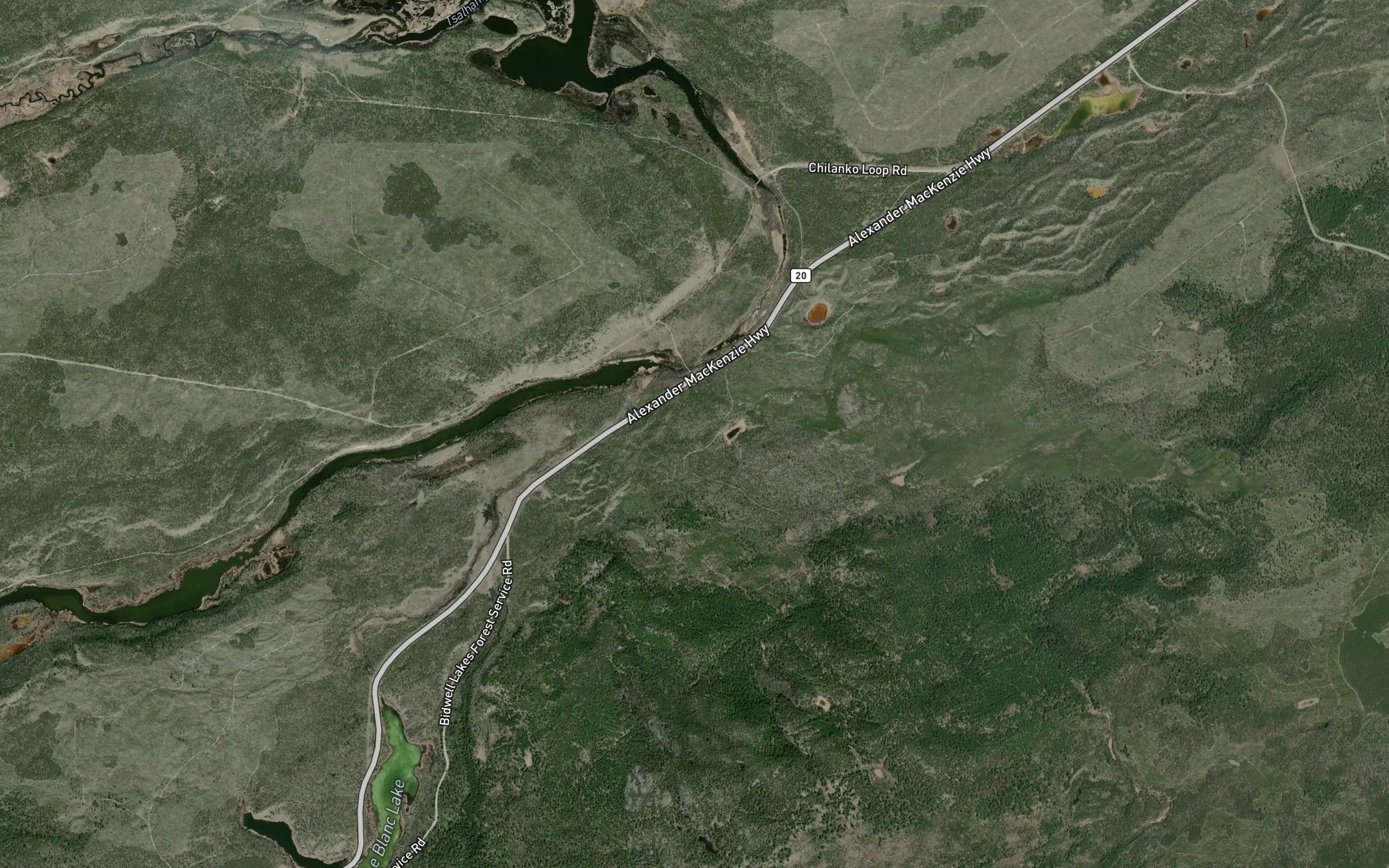 Satellite map of the Pyper Creek
