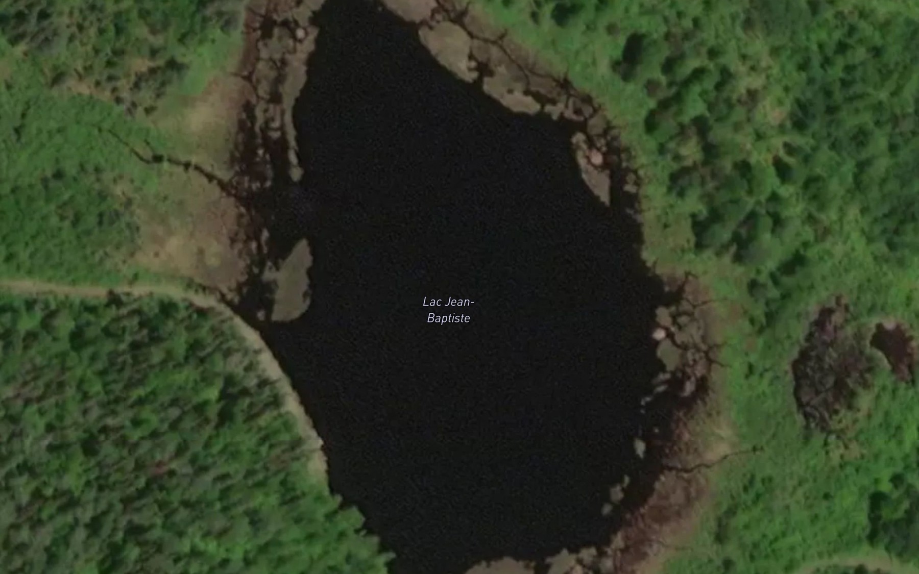 Satellite map of the Lac Jean-Baptiste