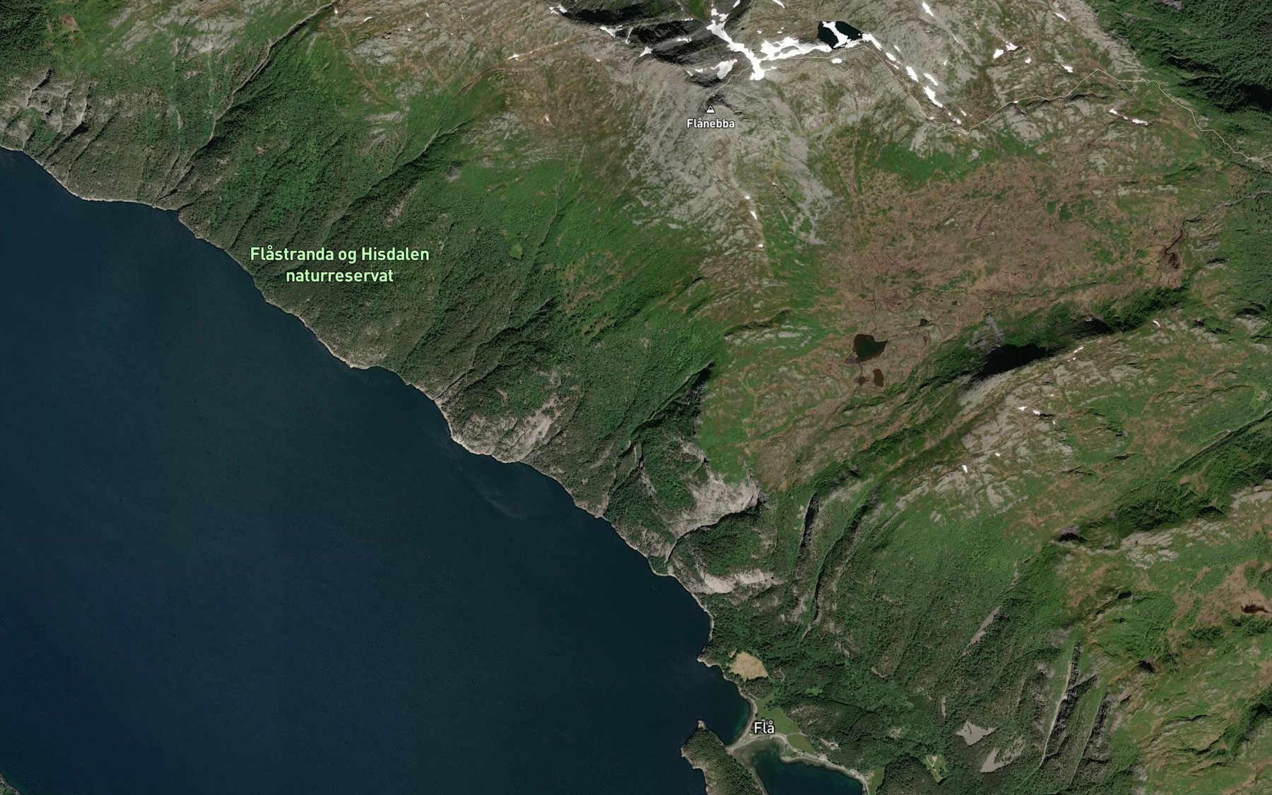 Satellite map of the Nakkbekken