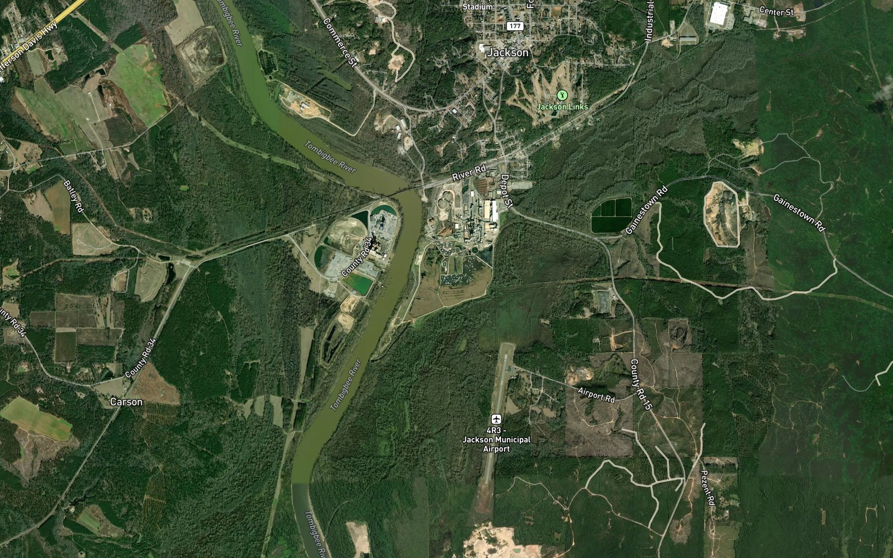 Satellite map of the S C M Waste Treatment Pond