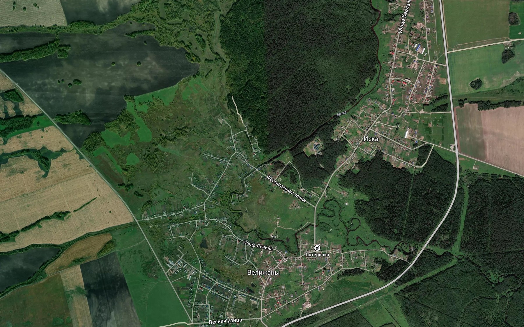 Satellite map of the Shaytanka