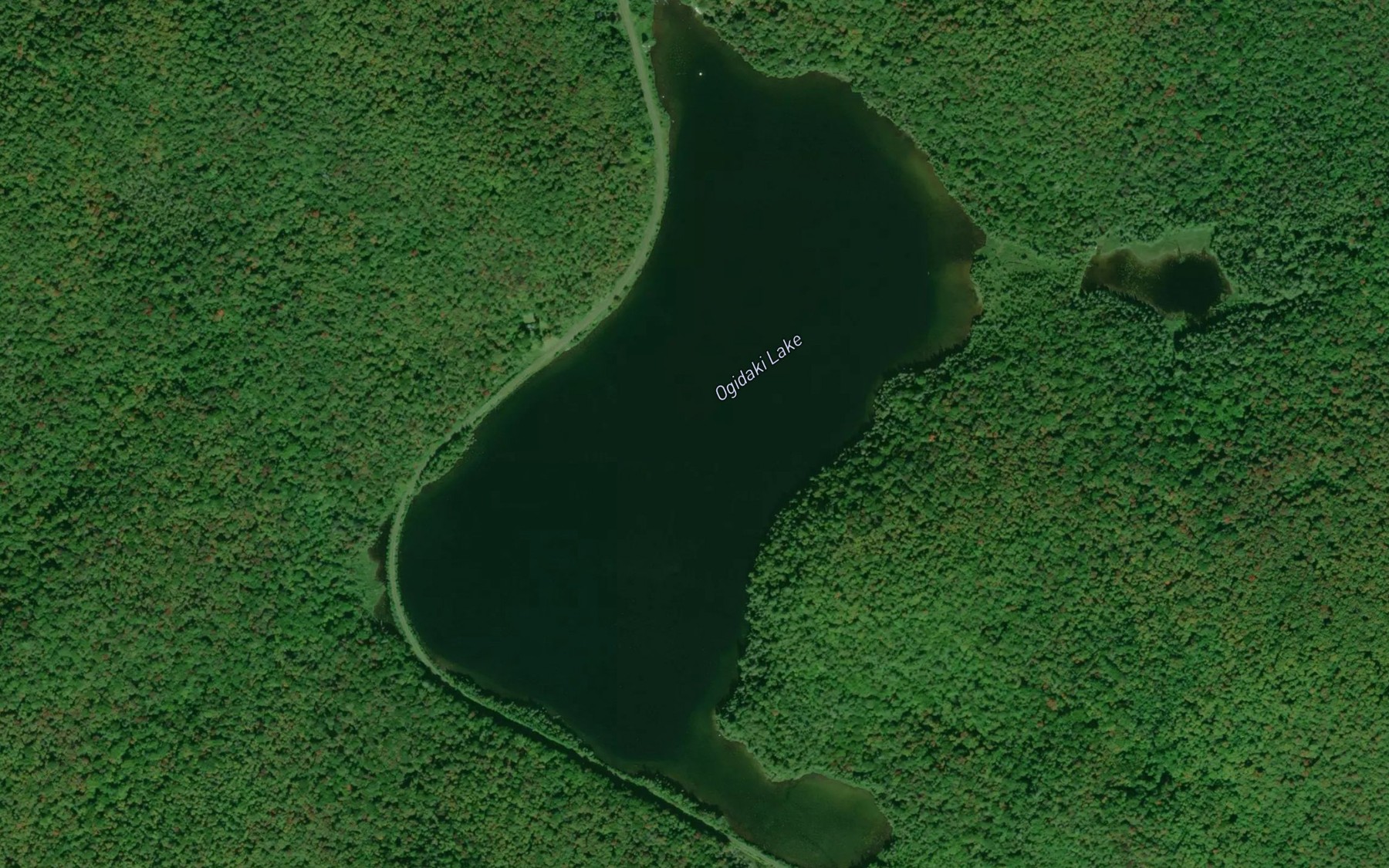 Satellite map of the Ogidaki Lake