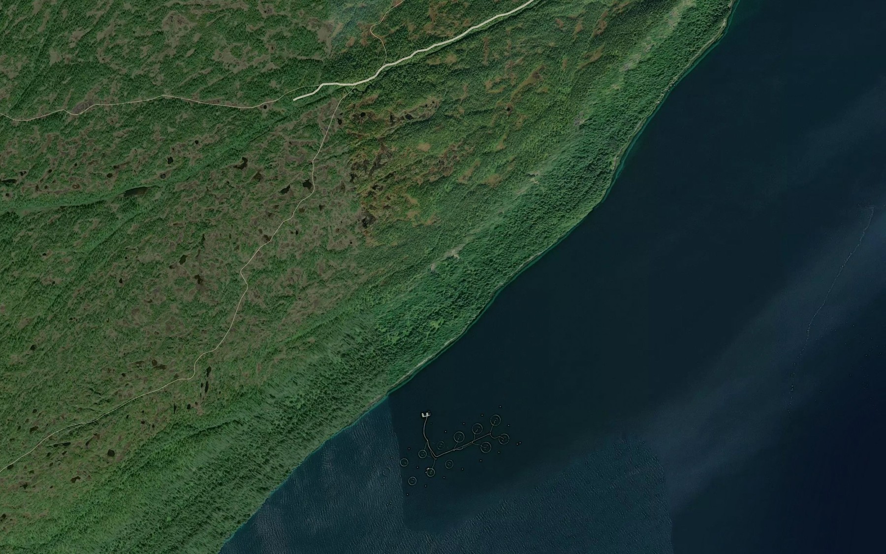 Satellite map of the Fjellelva