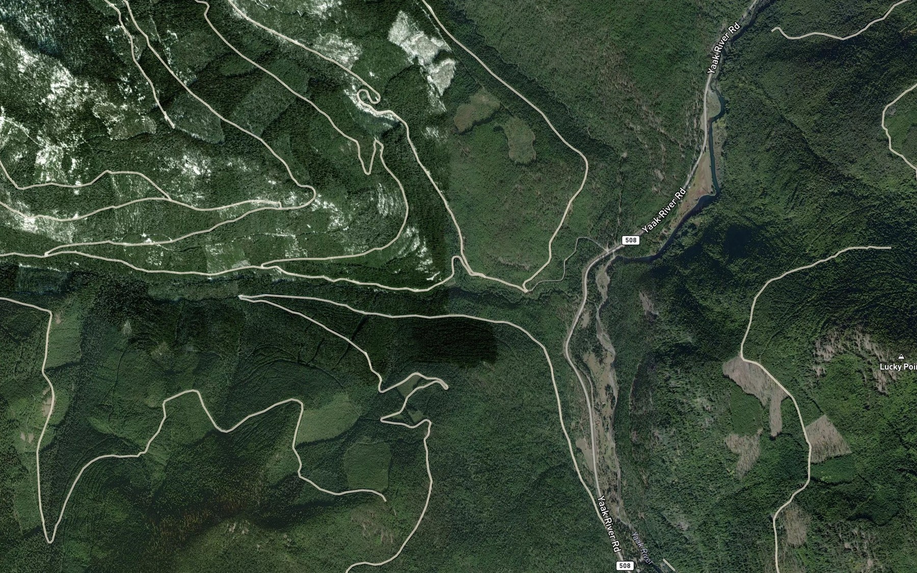 Satellite map of the South Fork Meadow Creek