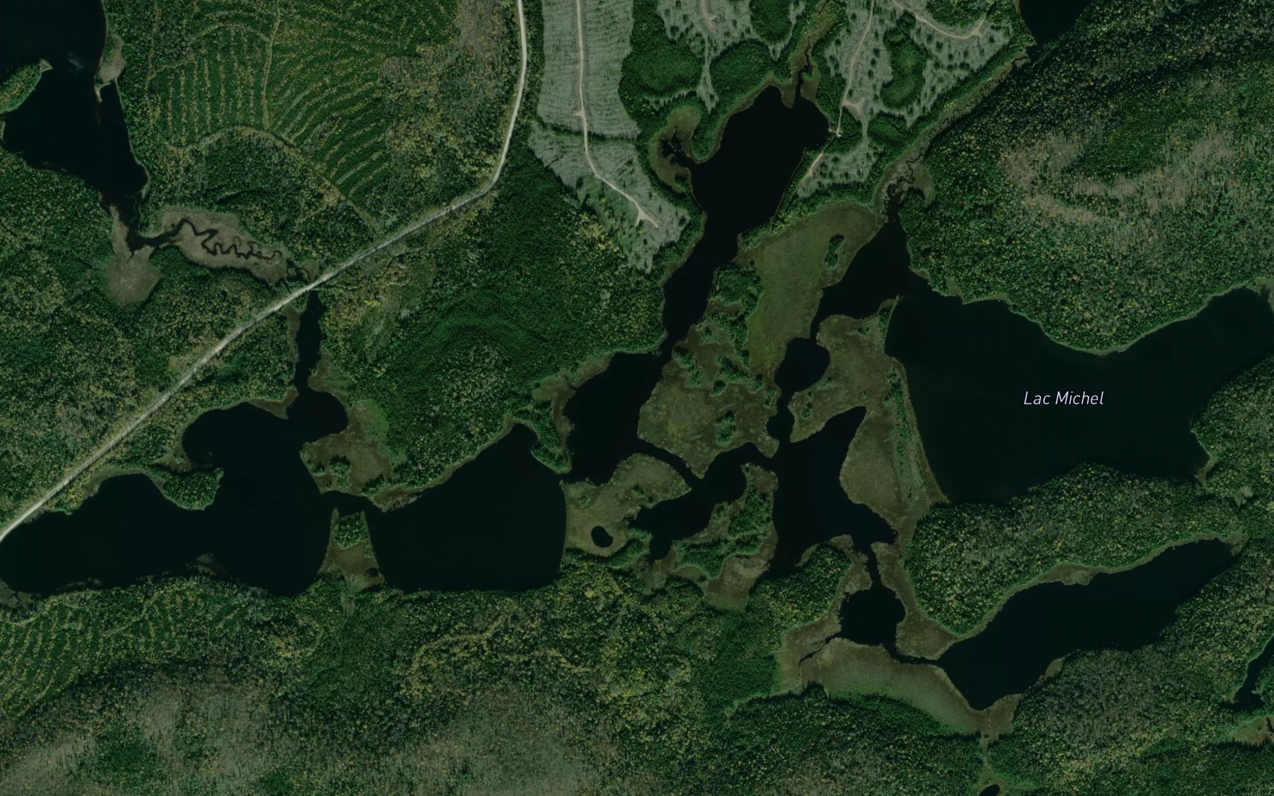 Satellite map of the Lac Poliquin