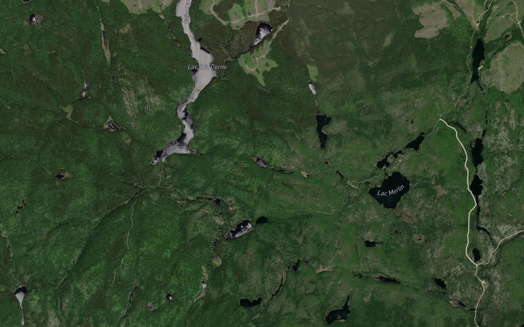 Satellite map of the Lac de la Fauvette