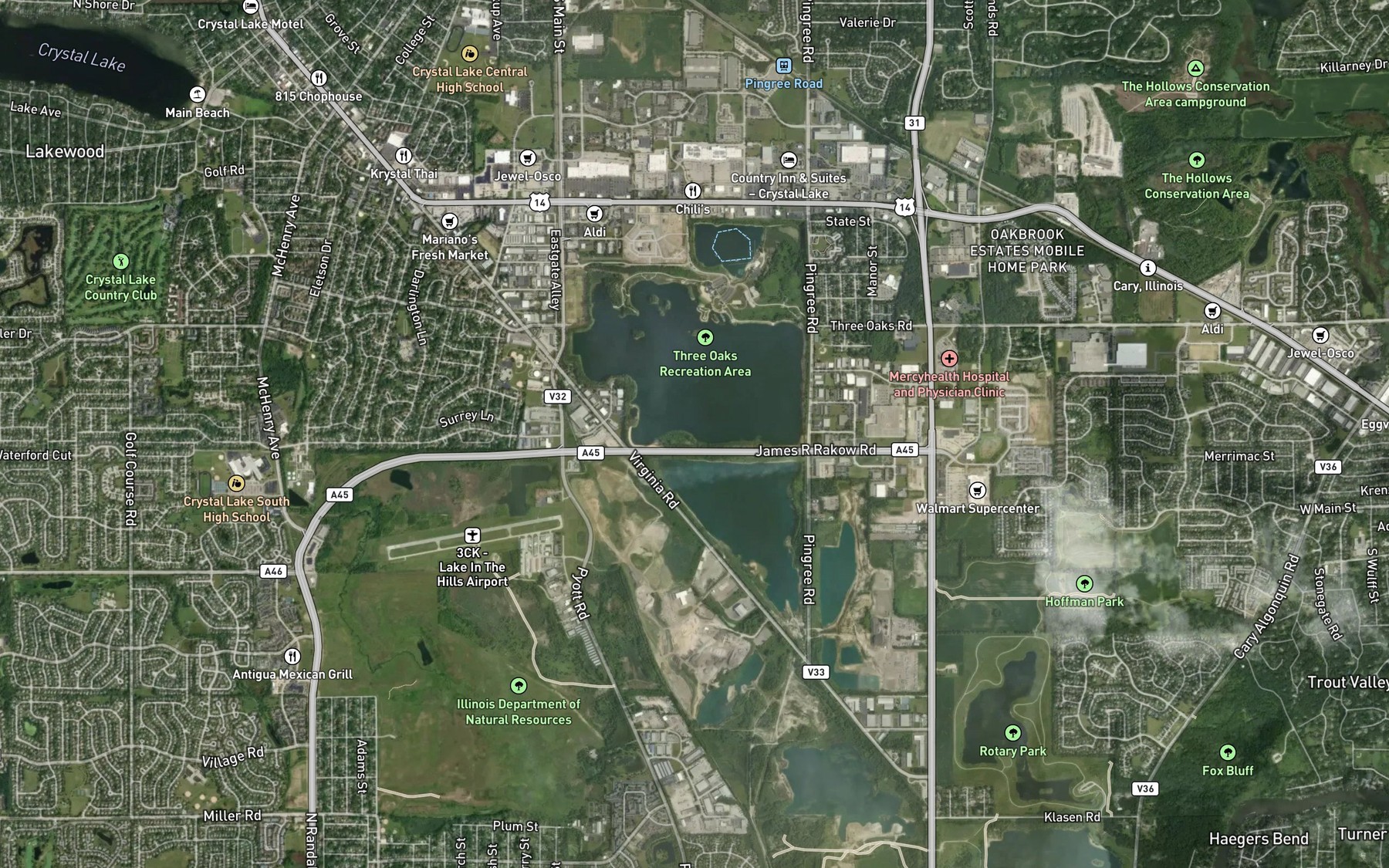 Satellite map of the Spot 4