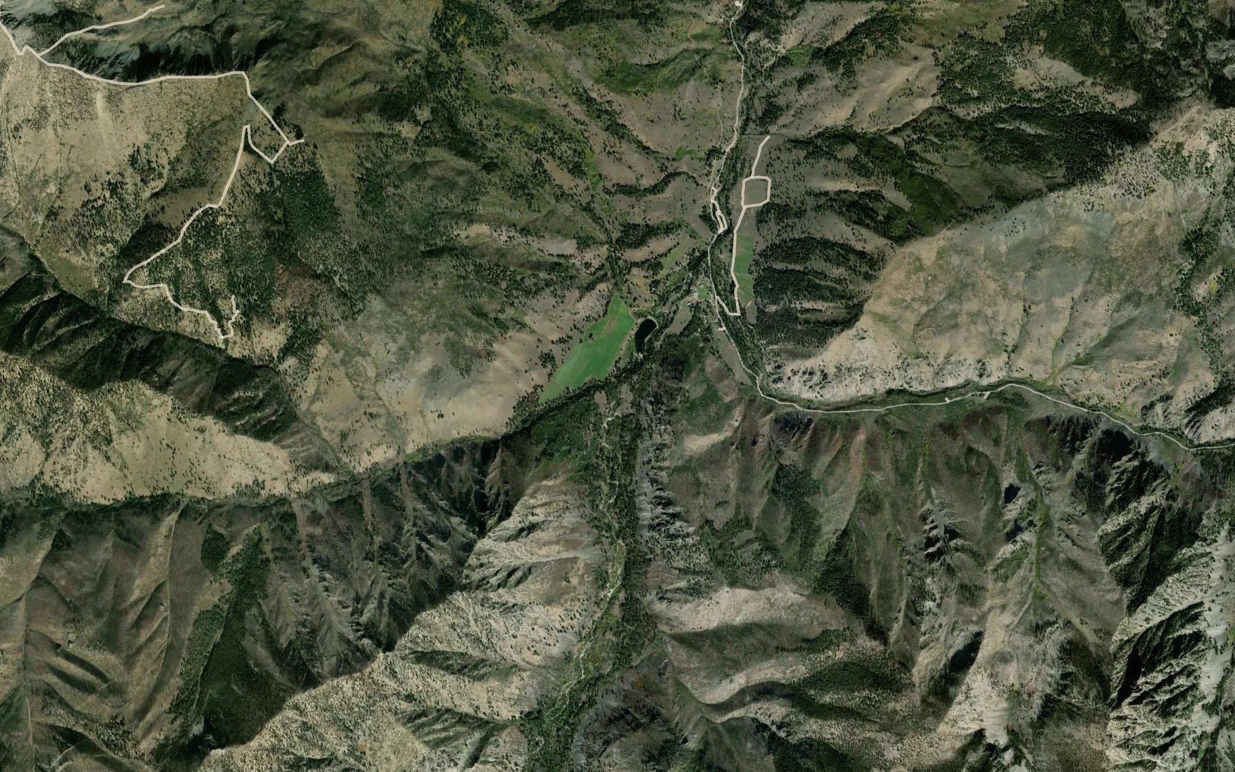 Satellite map of the Trail Creek
