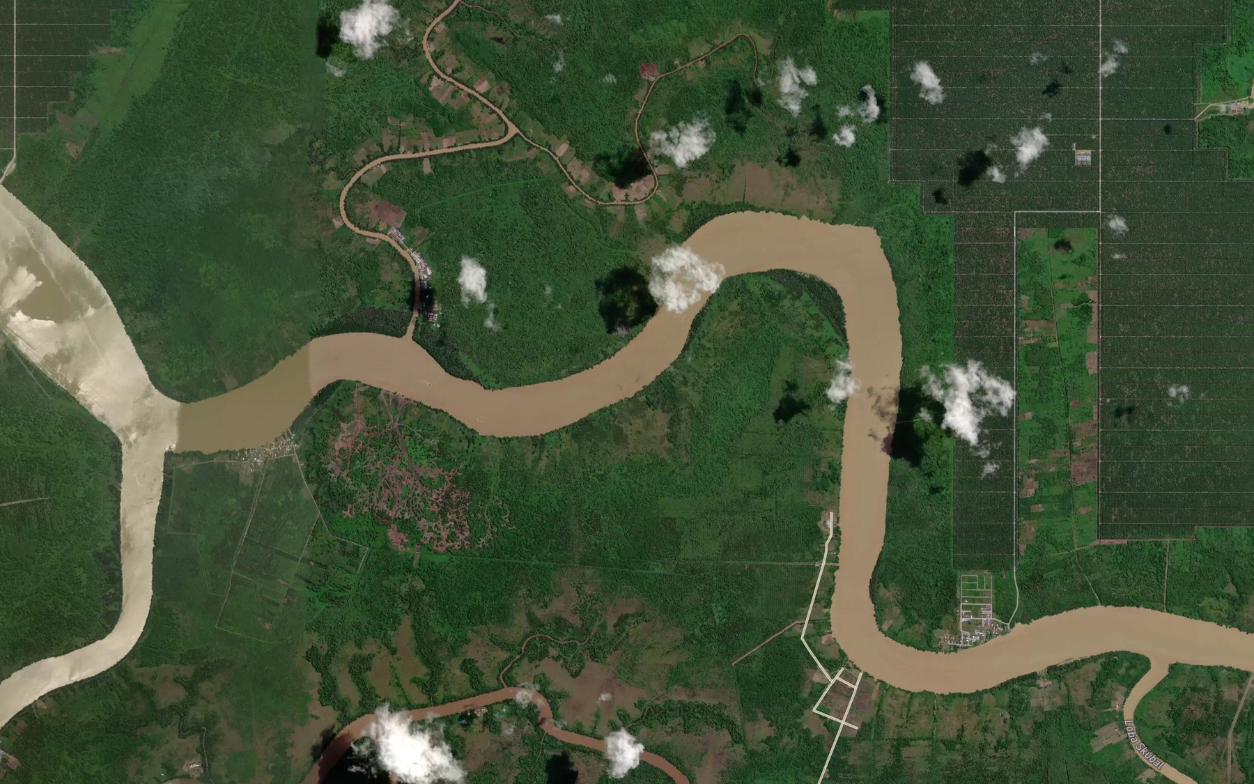 Satellite map of the Sungai Selabat