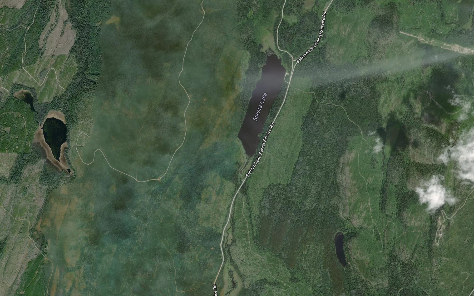 Satellite map of the Brooks Creek
