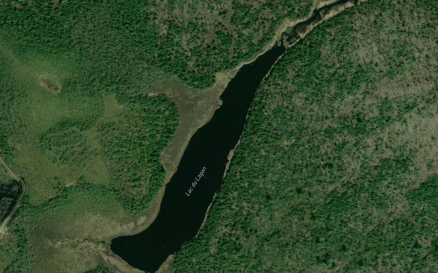 Satellite map of the Lac du Lagan