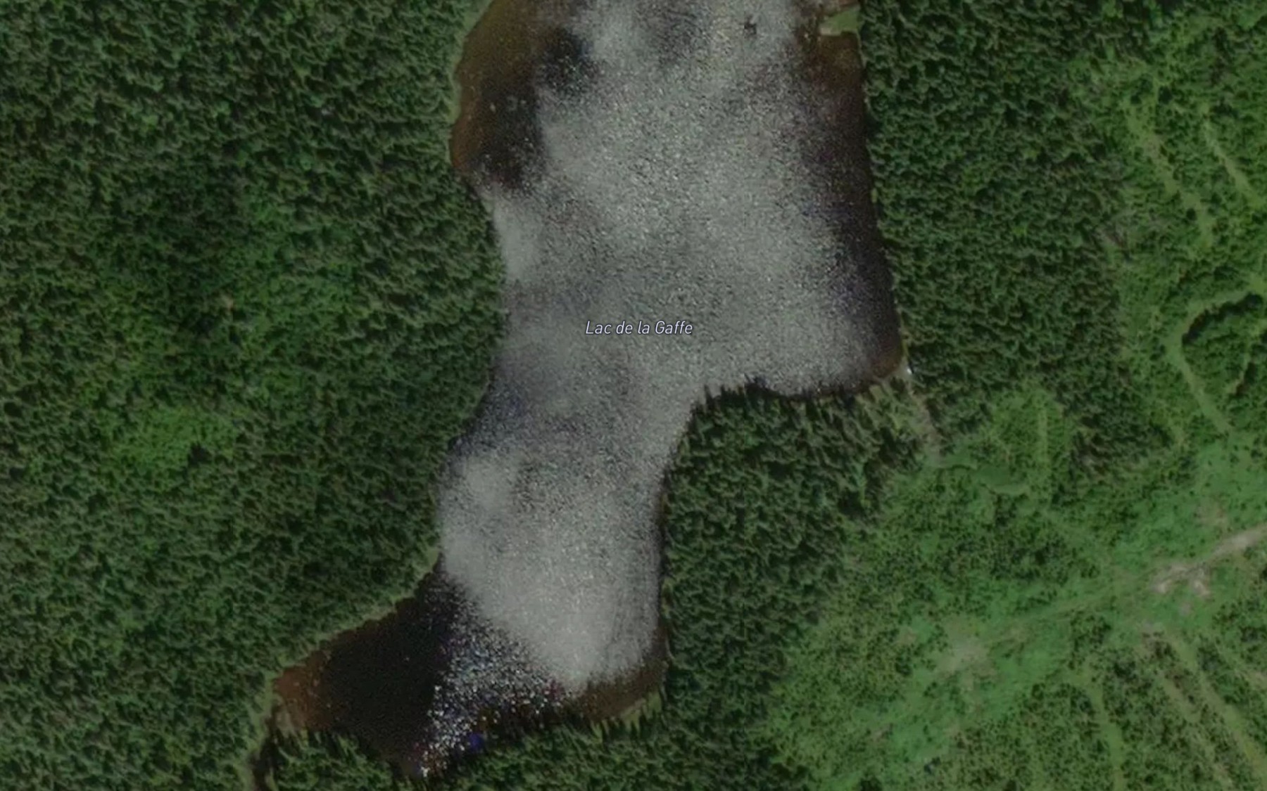 Satellite map of the Lac de la Gaffe