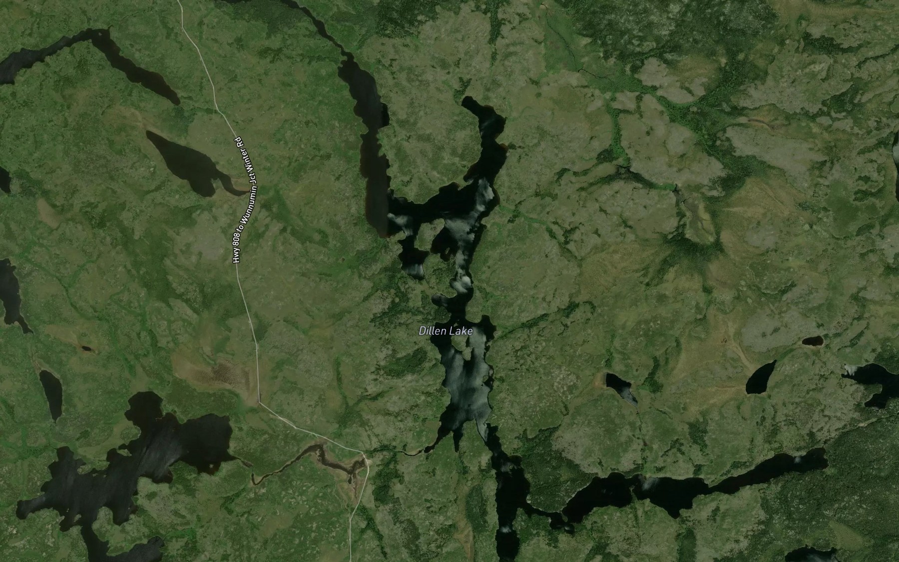 Satellite map of the Dillen Lake