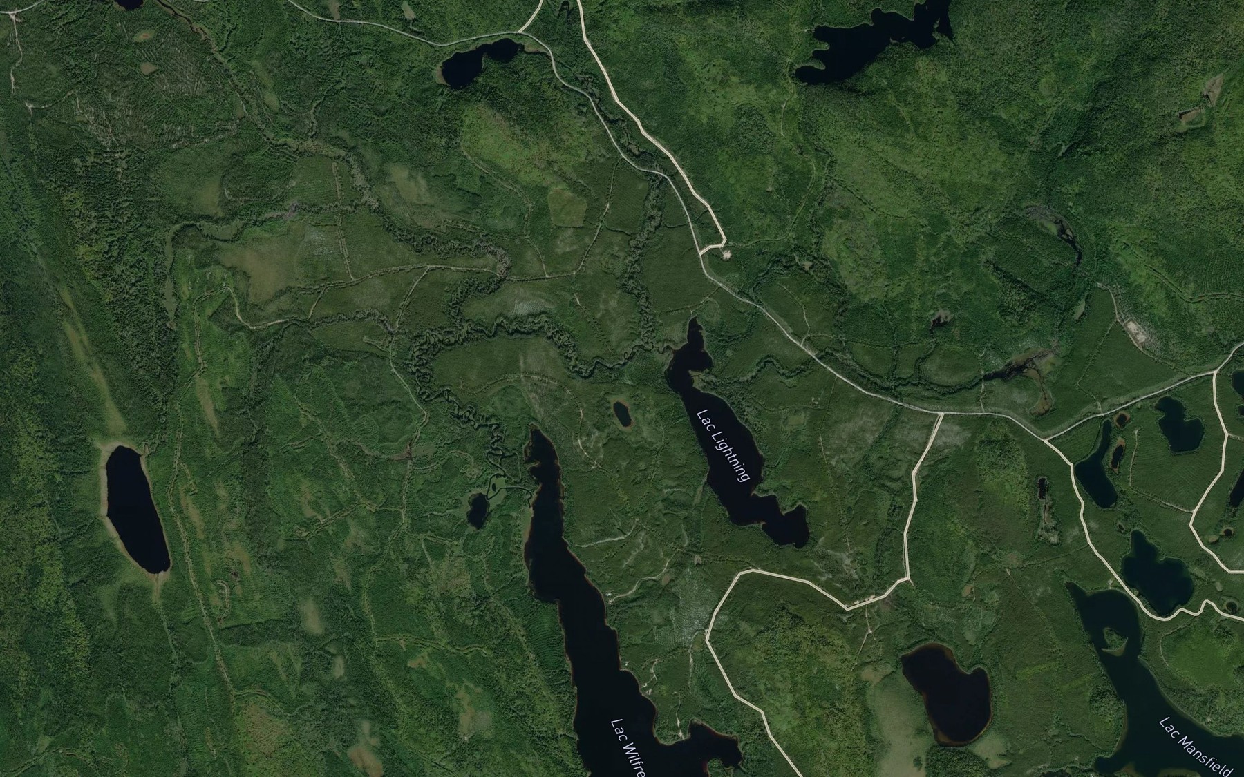 Satellite map of the Lac Finn