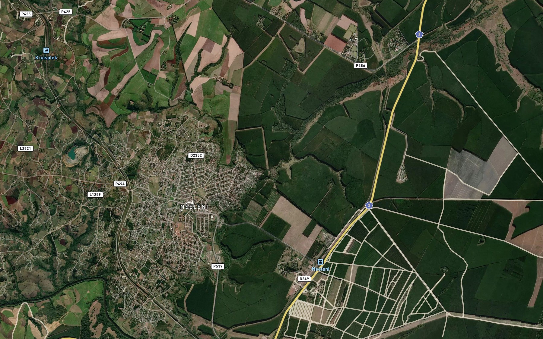 Satellite map of the Mposa