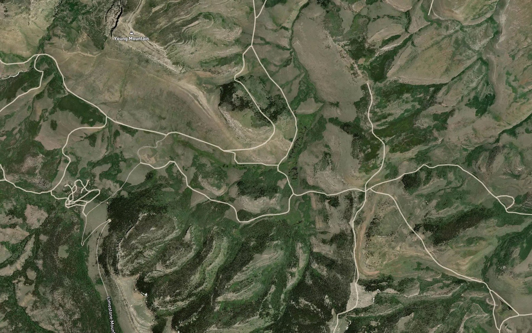 Satellite map of the Snow Creek