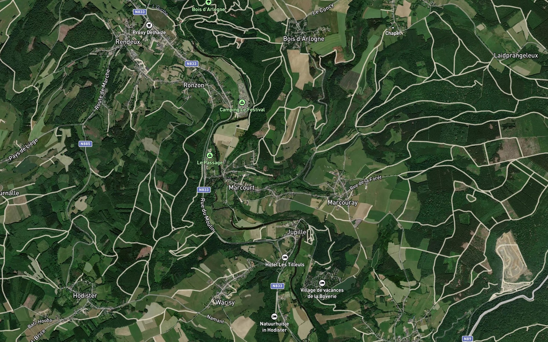 Satellite map of the Quaries