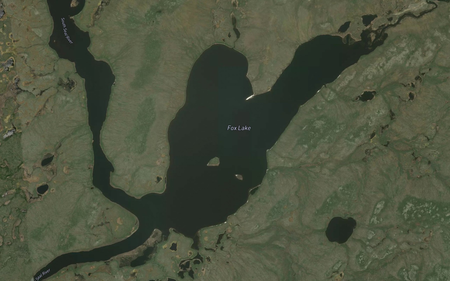 Satellite map of the Fox Lake