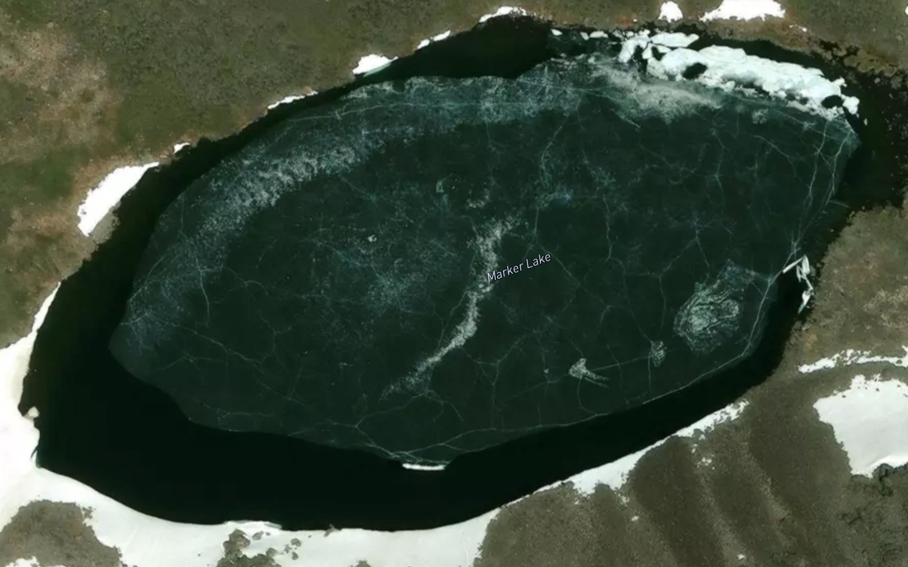 Satellite map of the Marker Lake