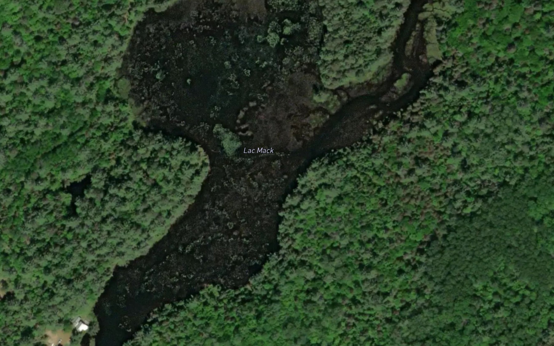 Satellite map of the Lac Mack
