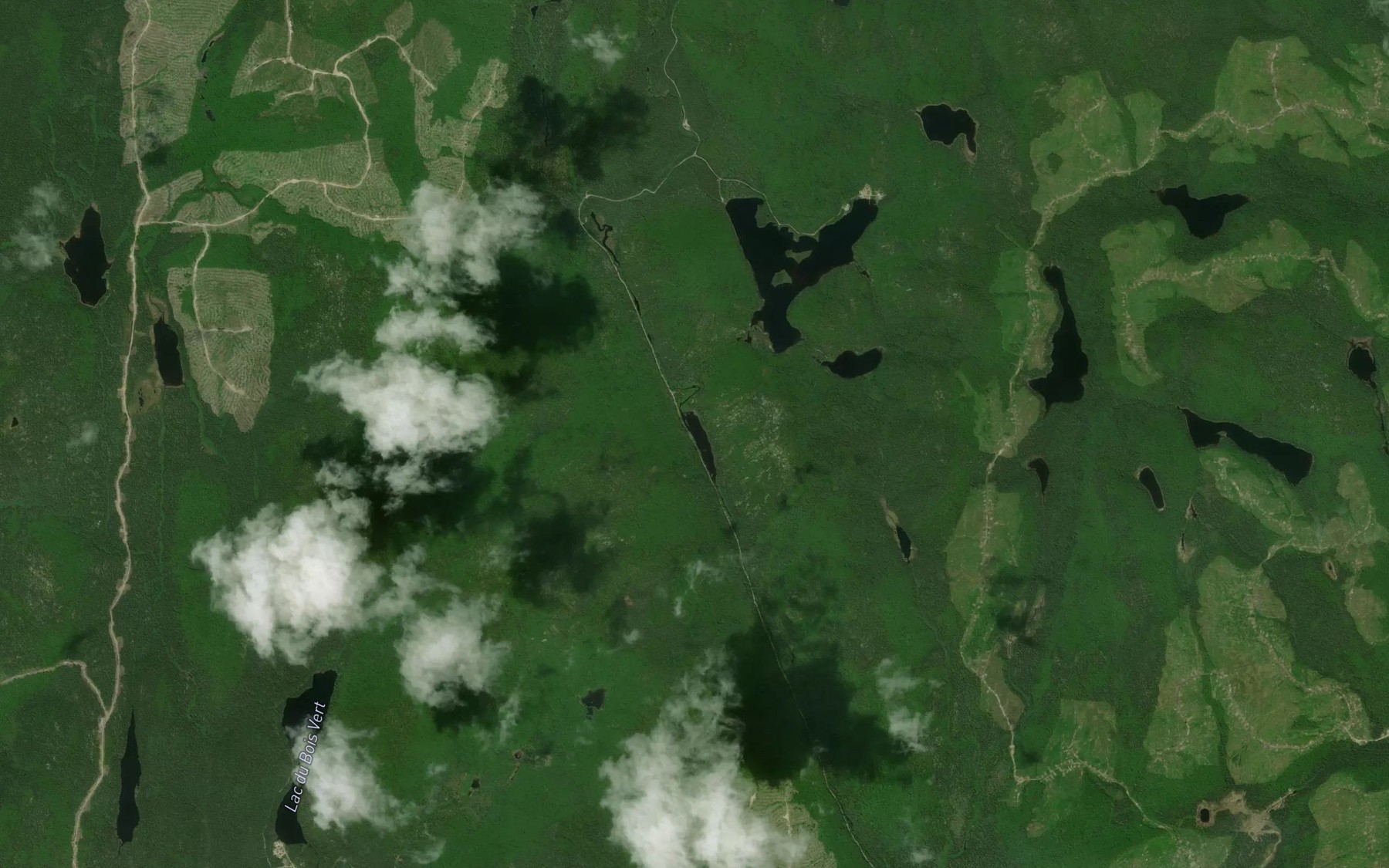 Satellite map of the Lac du Crique Brule