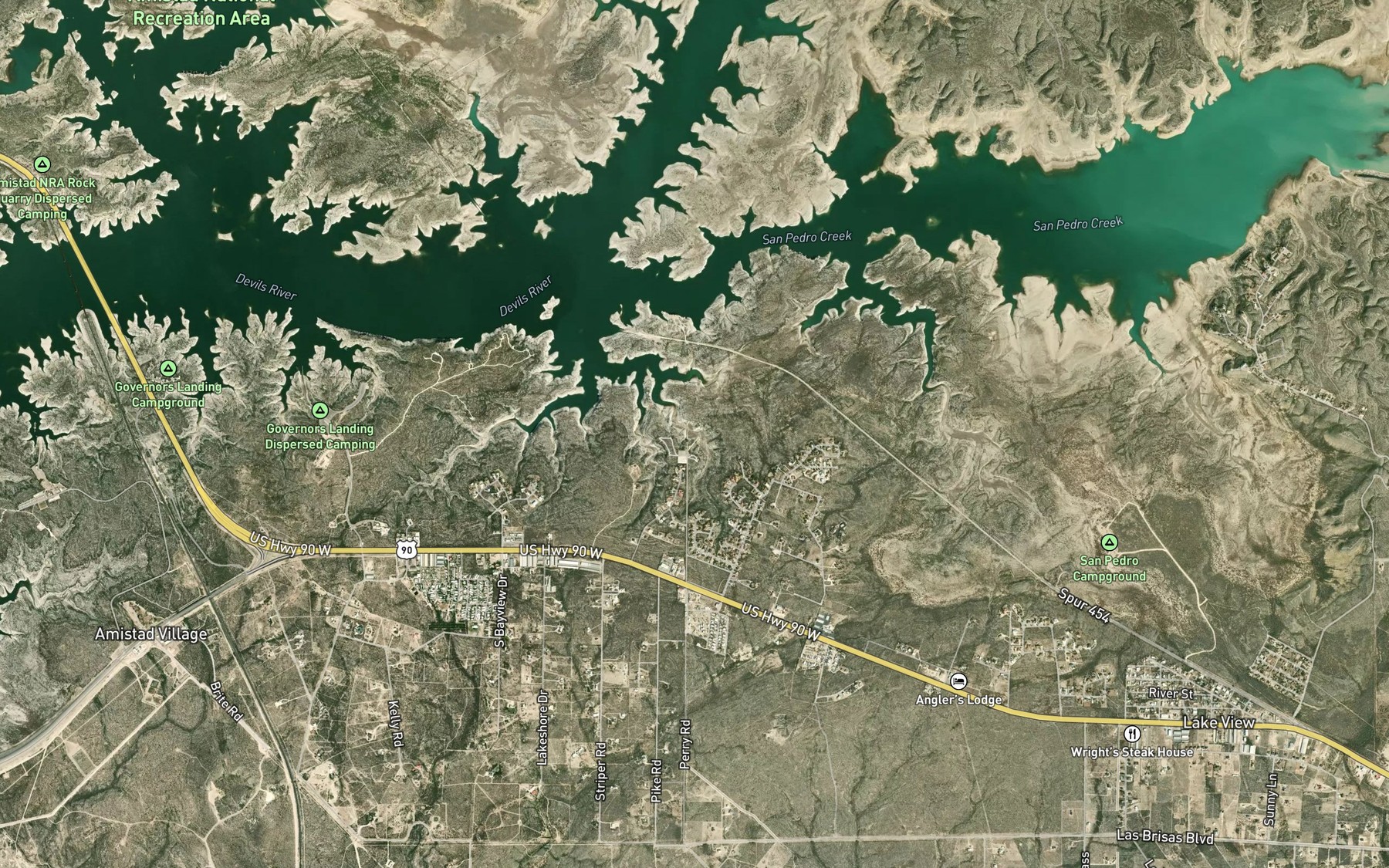 Satellite map of the Spot 2