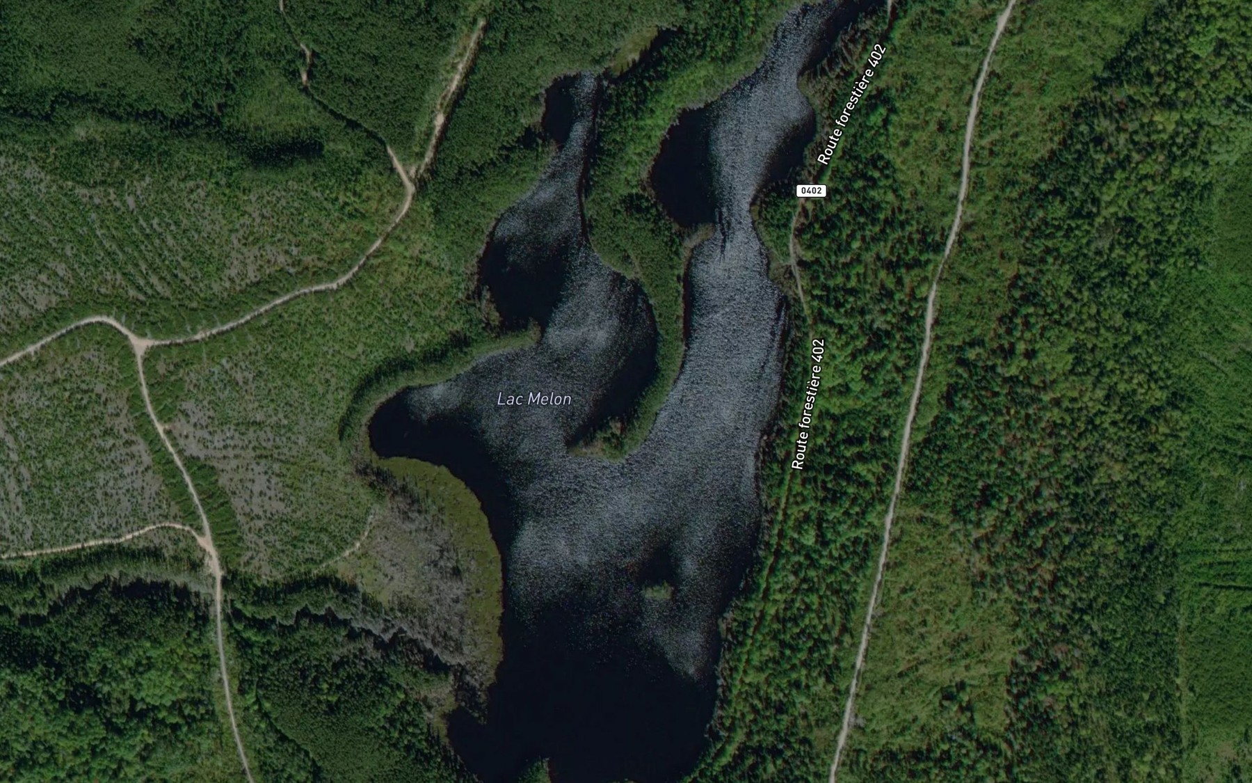 Satellite map of the Lac Melon