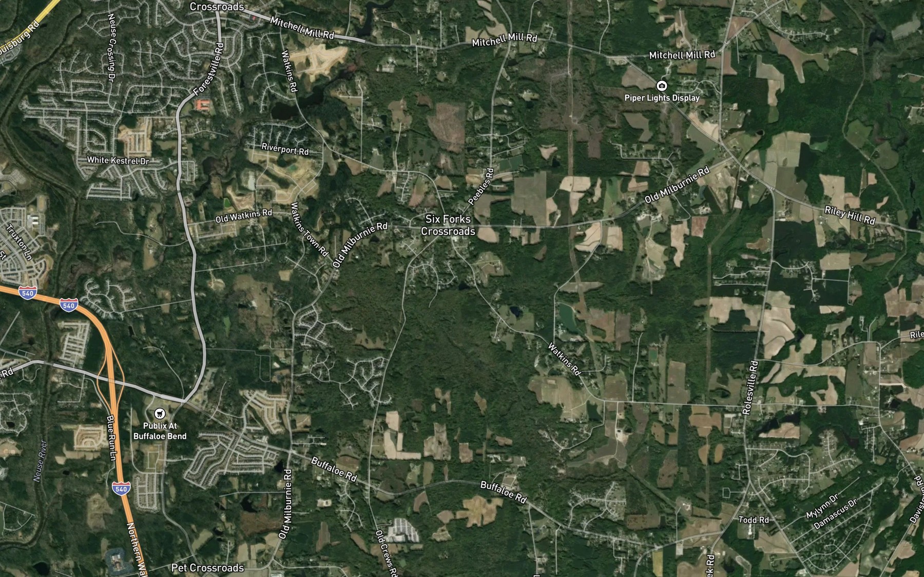Satellite map of the Lake Mirl