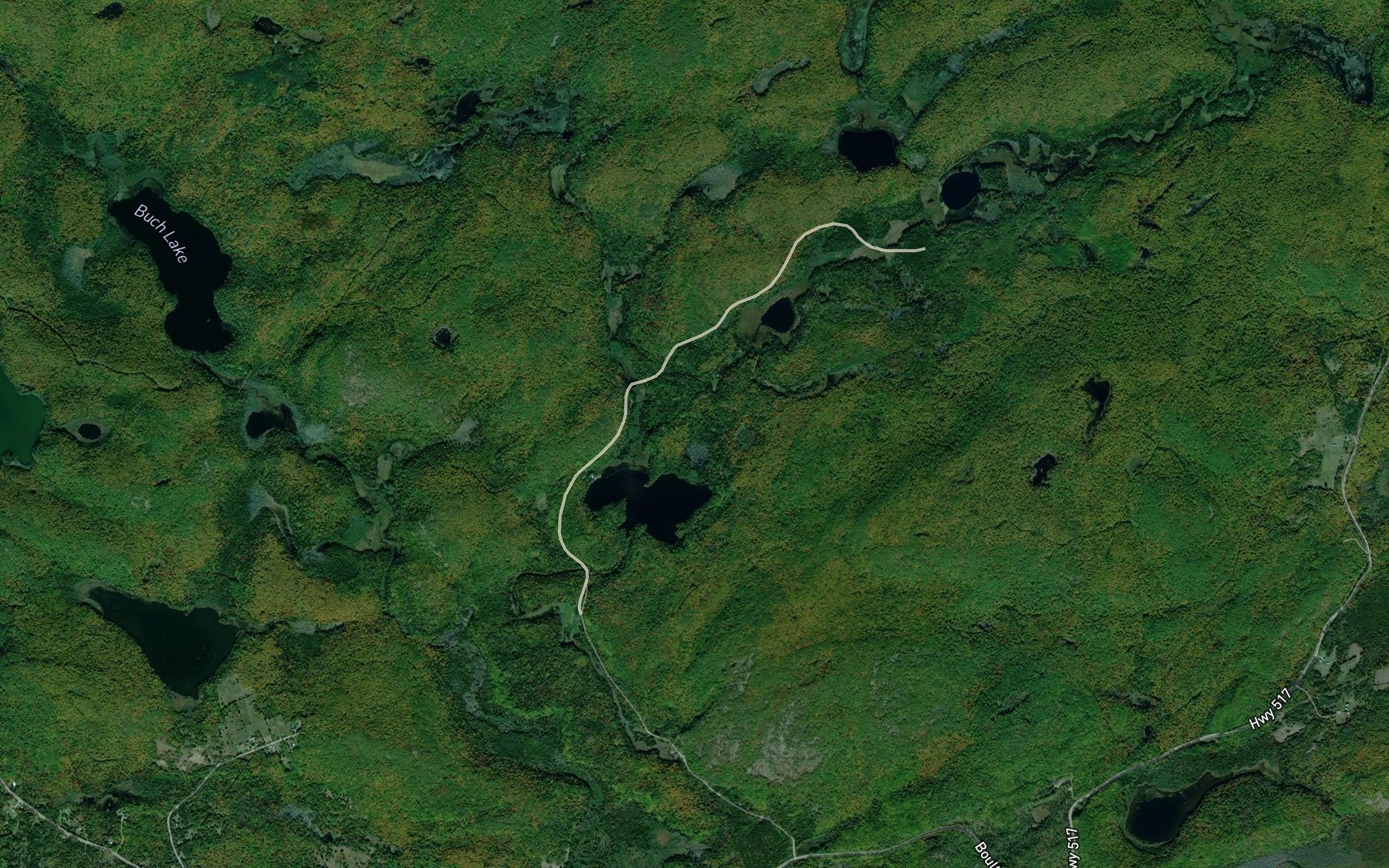 Satellite map of the Mud Pond