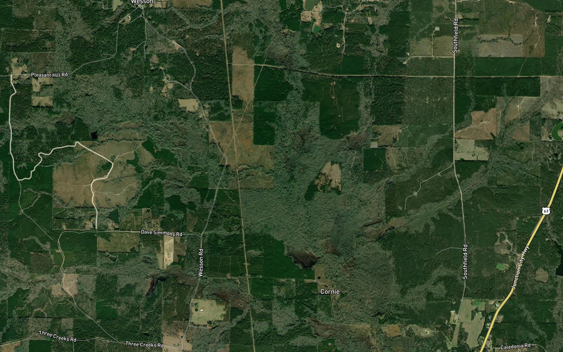Satellite map of the Spooner Branch