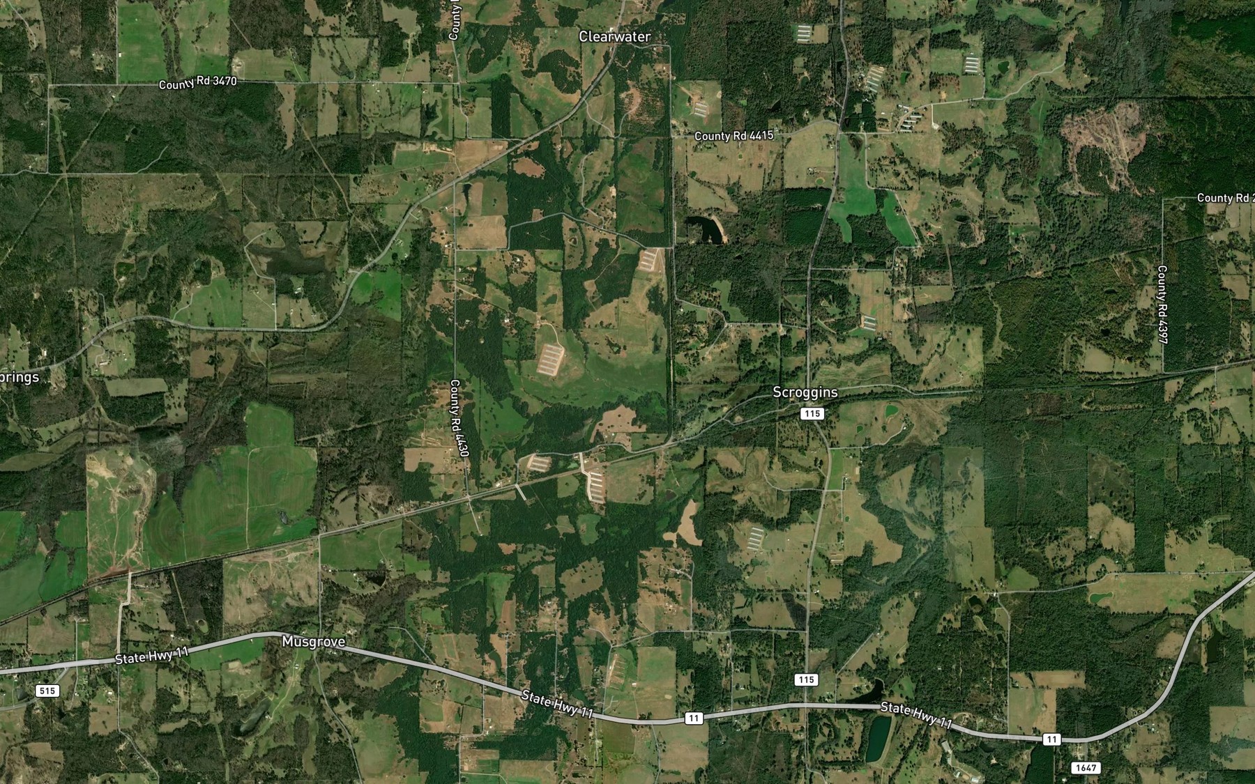Satellite map of the Bullard Branch
