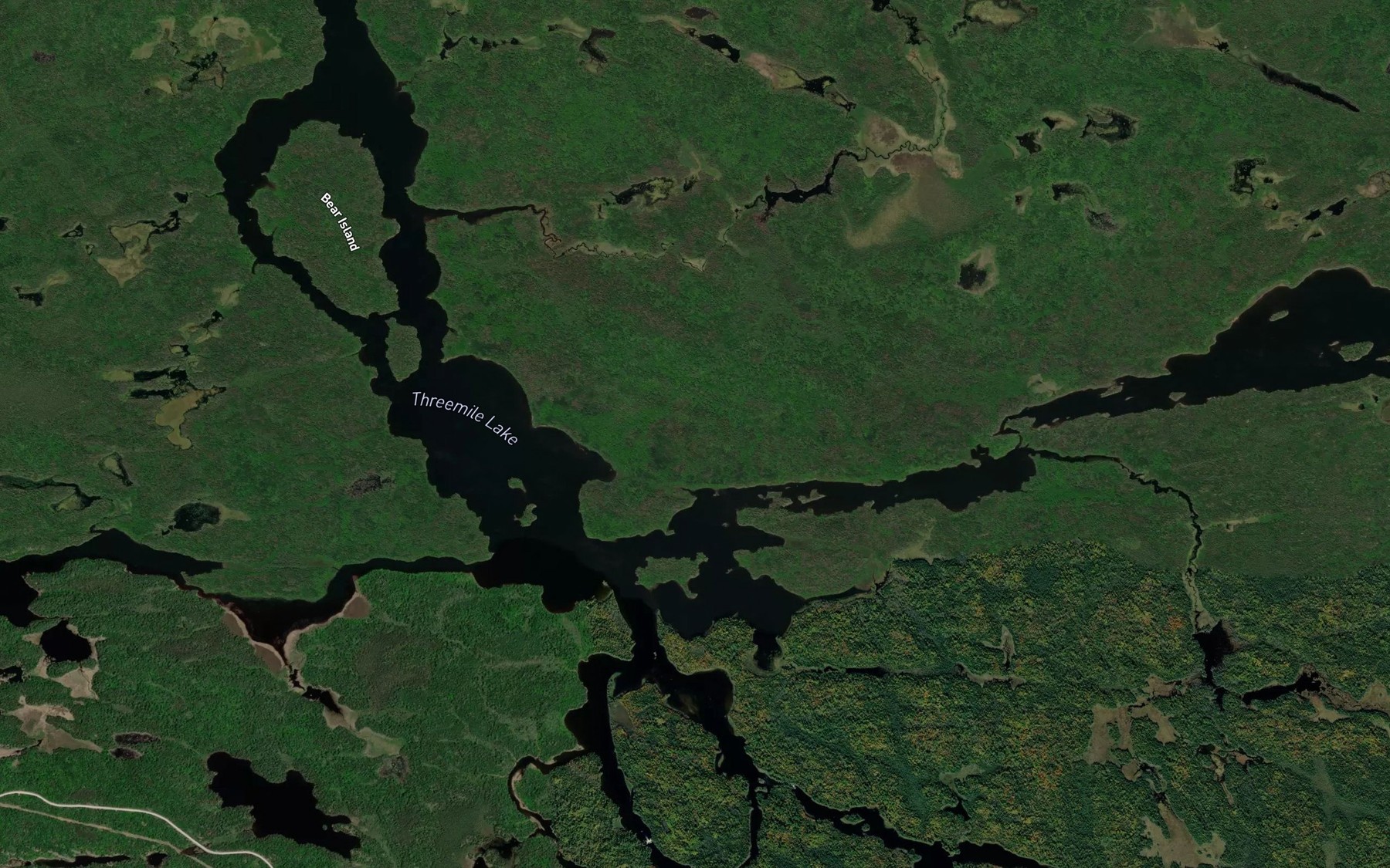 Satellite map of the Bearpelt Creek