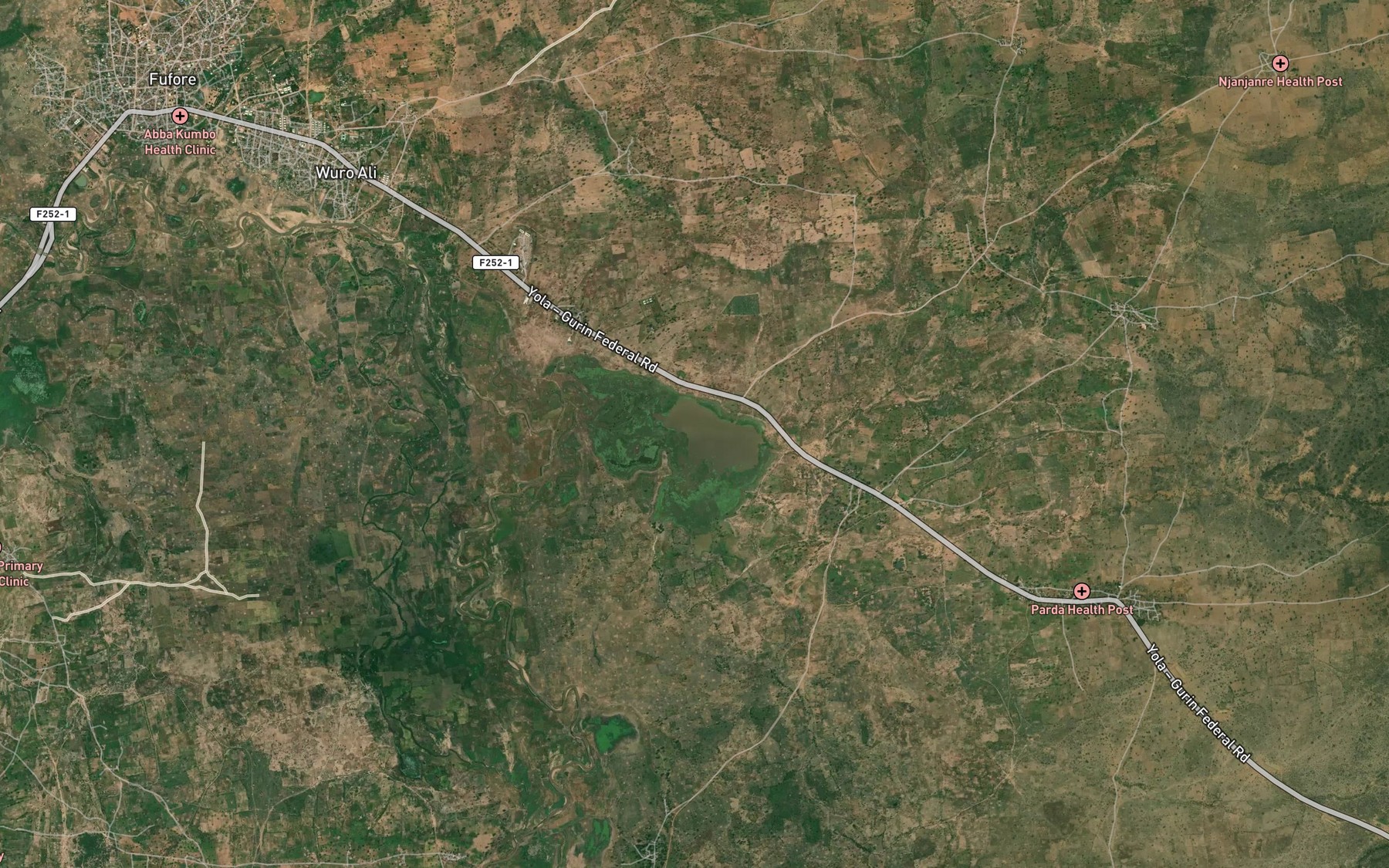 Satellite map of the Lake Paida