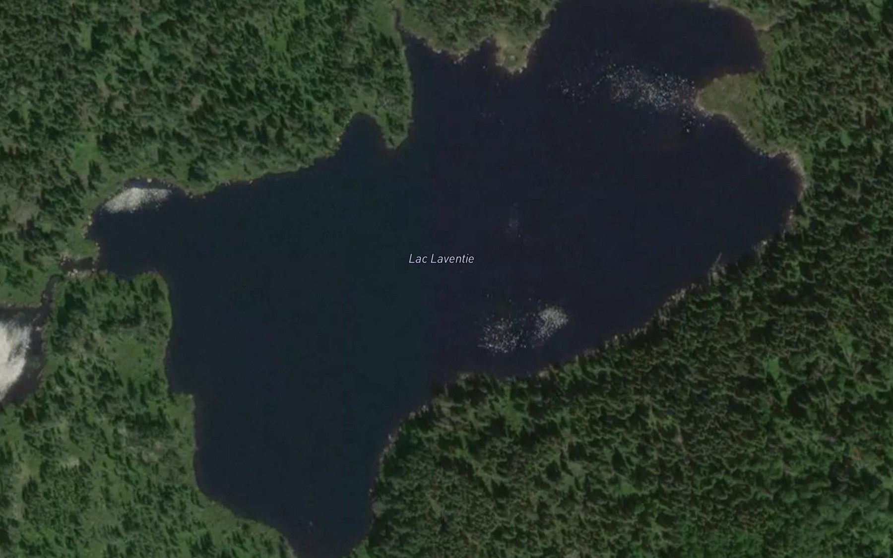 Satellite map of the Lac Laventie