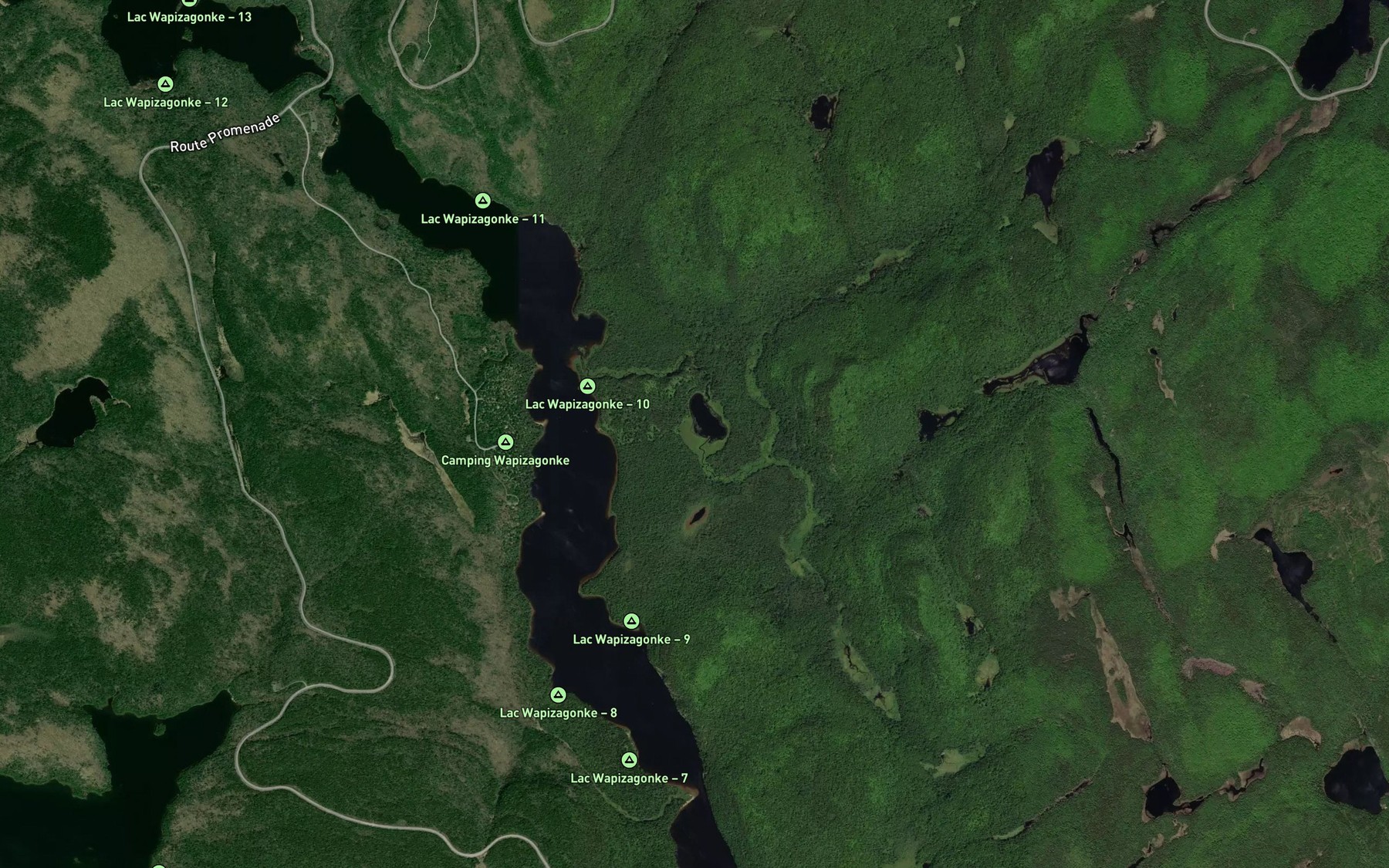 Satellite map of the Lac Guilinette