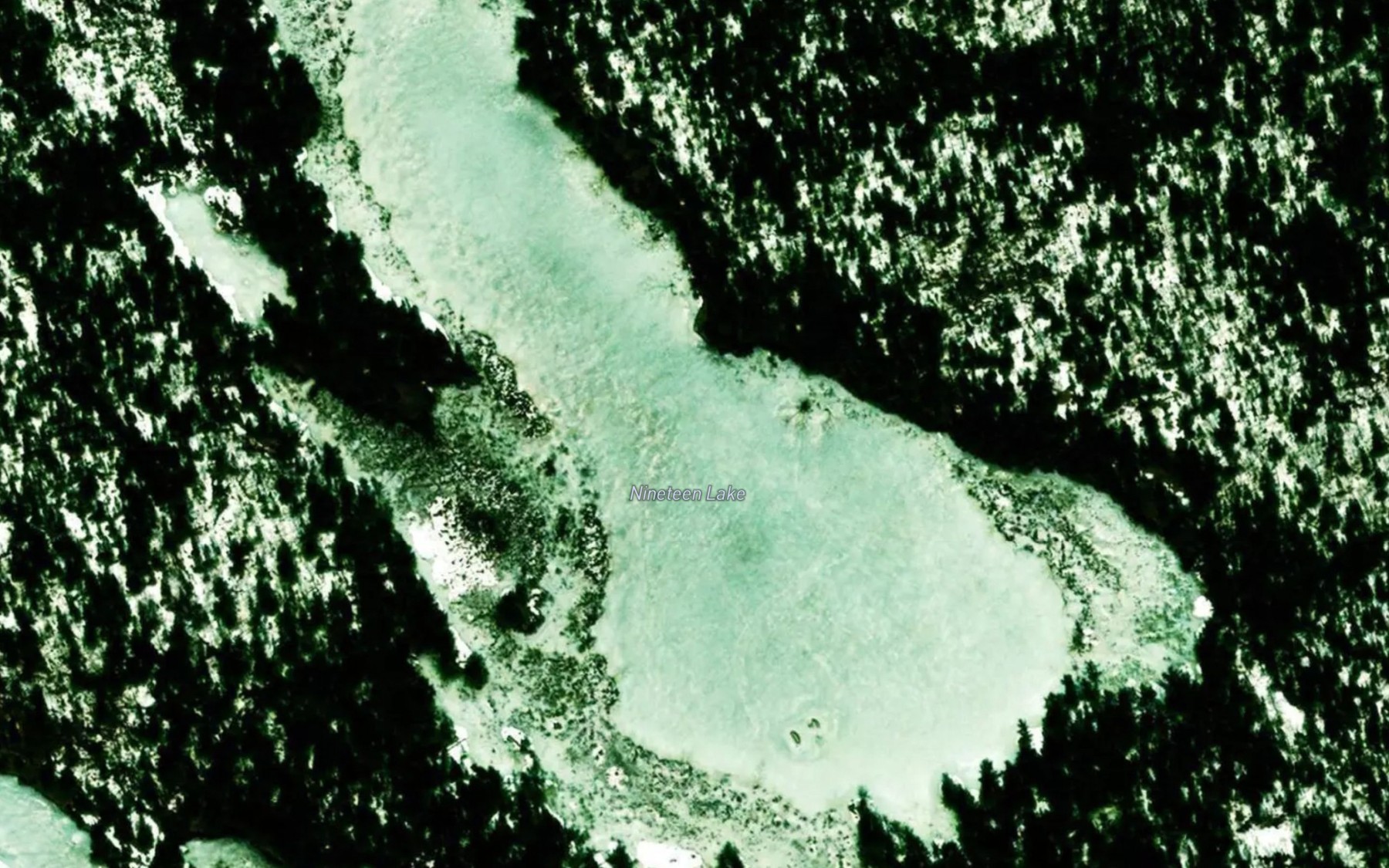 Satellite map of the Nineteen Lake
