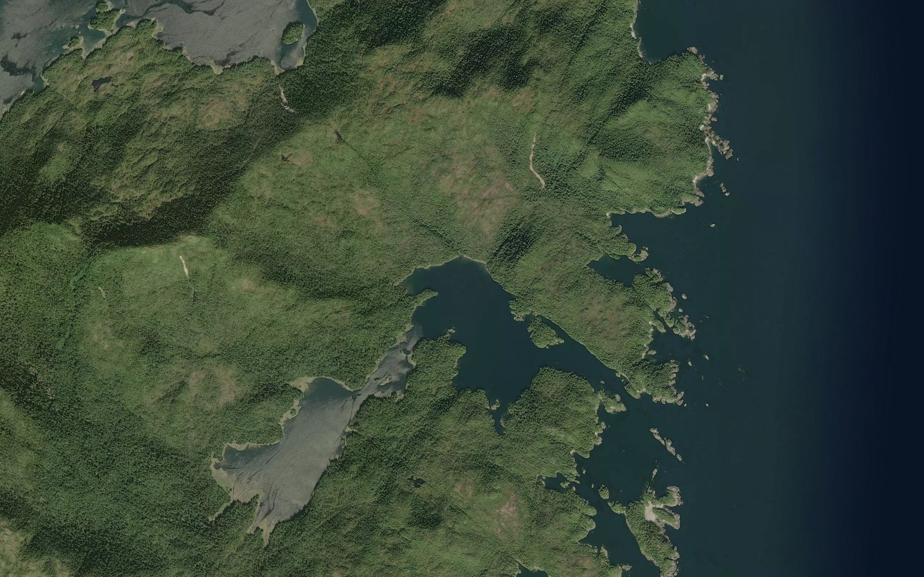 Satellite map of the Hidden Bay
