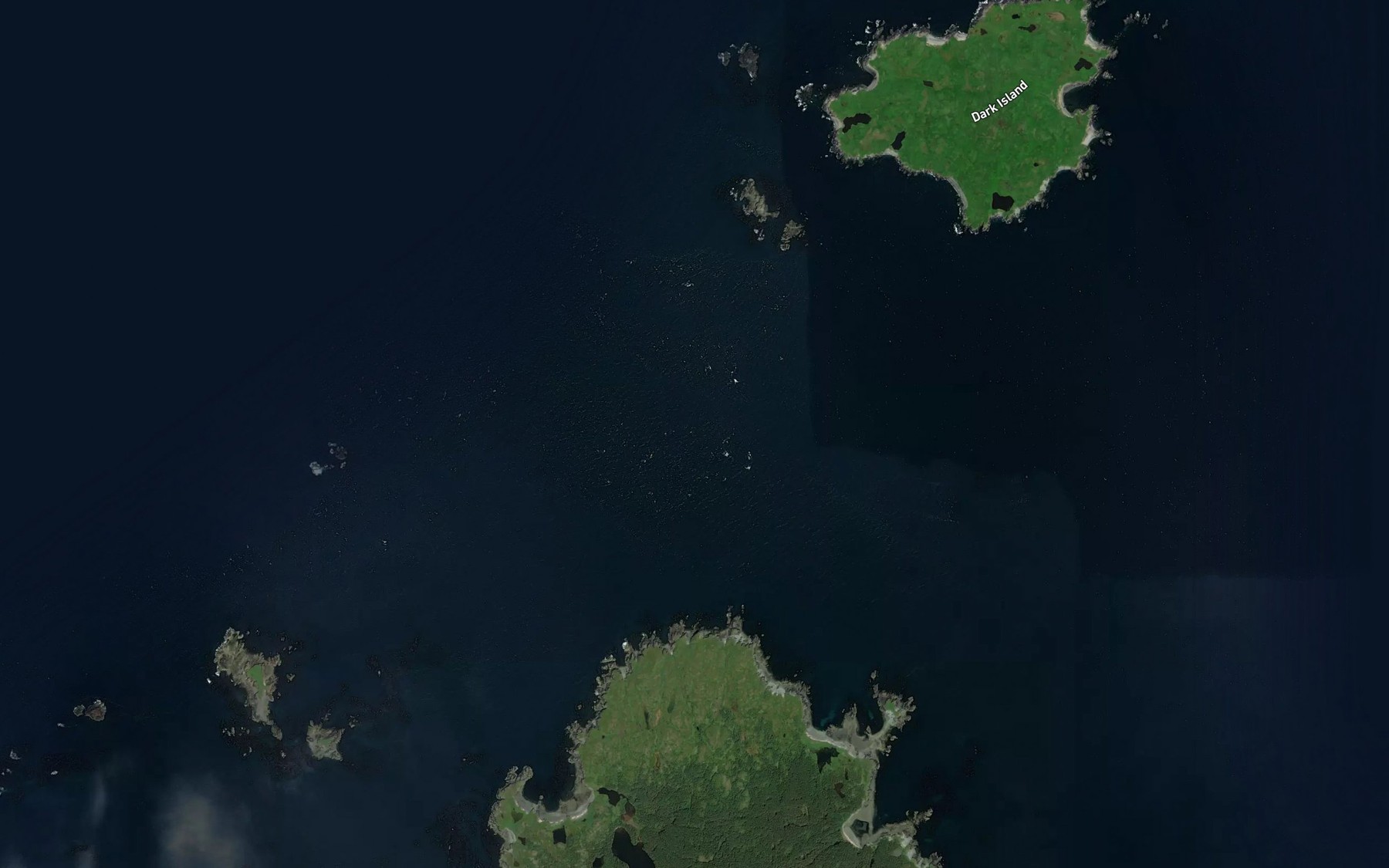 Satellite map of the Dark Passage