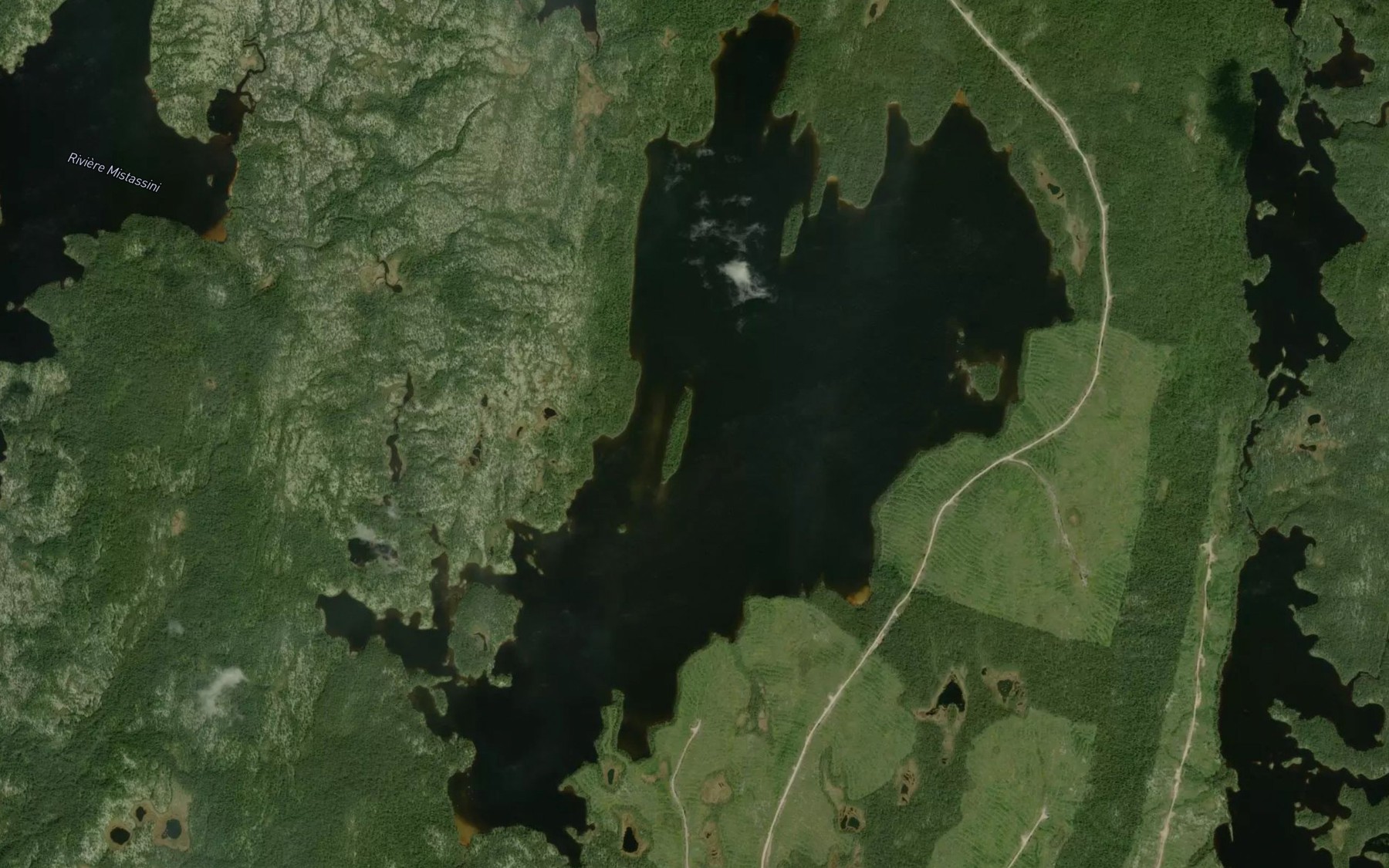Satellite map of the Petit lac De Vau