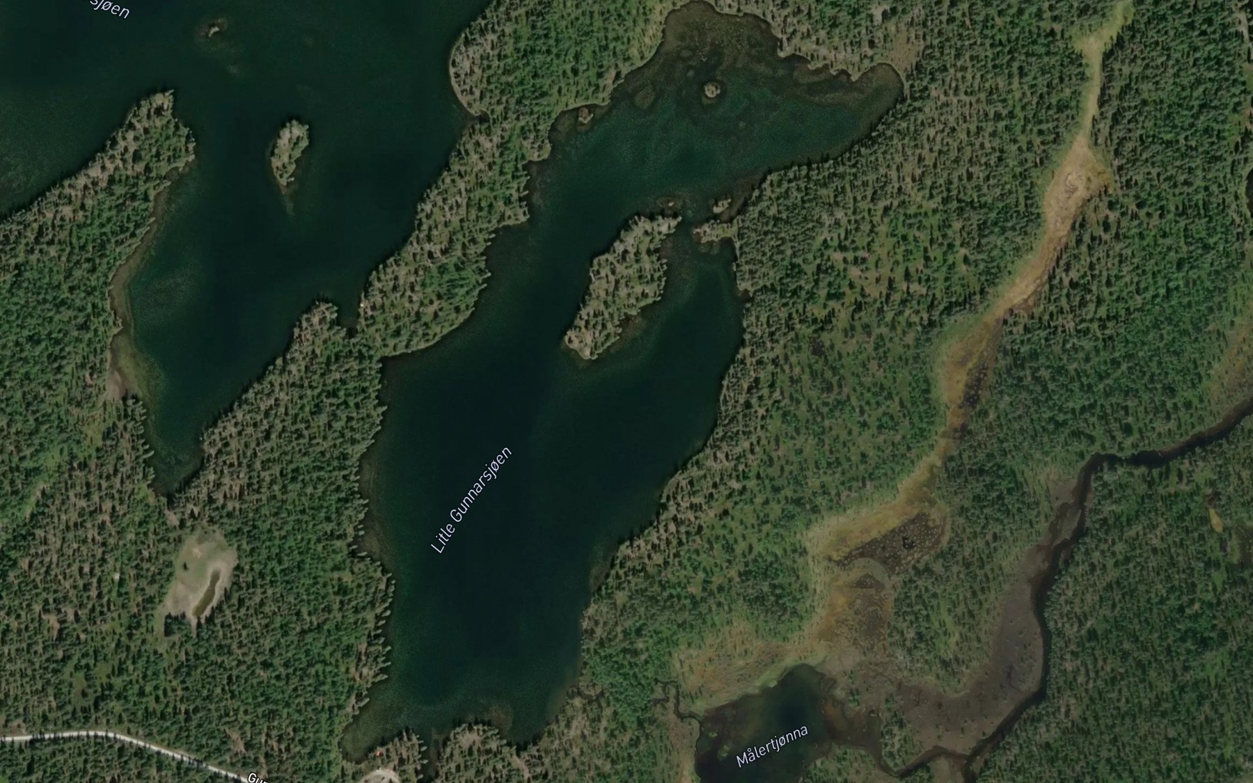Satellite map of the Gunnarsjoen,l