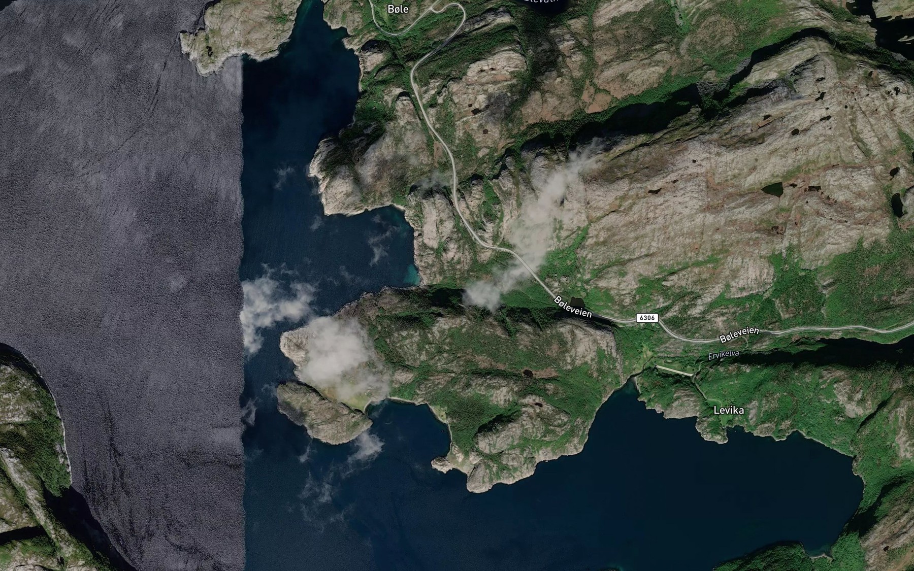Satellite map of the Holandsbekken