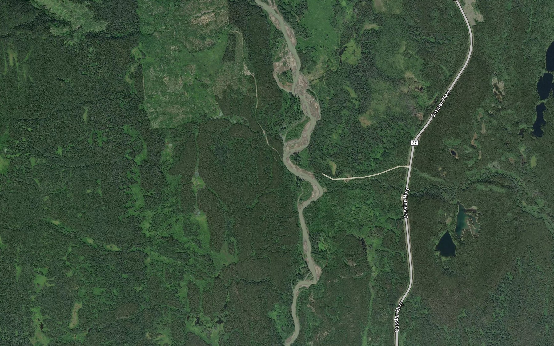 Satellite map of the Eastman Creek
